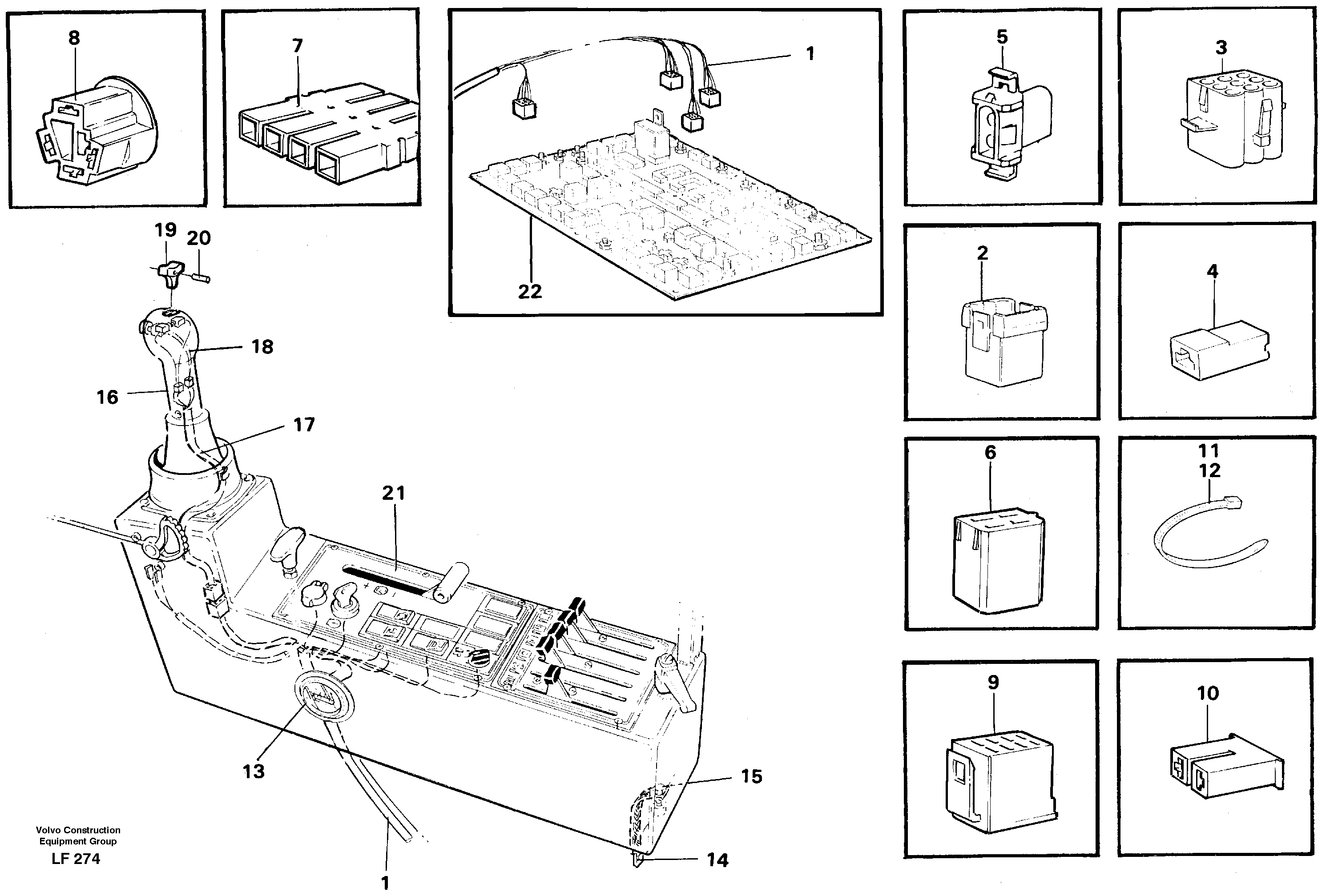 Cable harness, side panel, left — volvo parts diagram