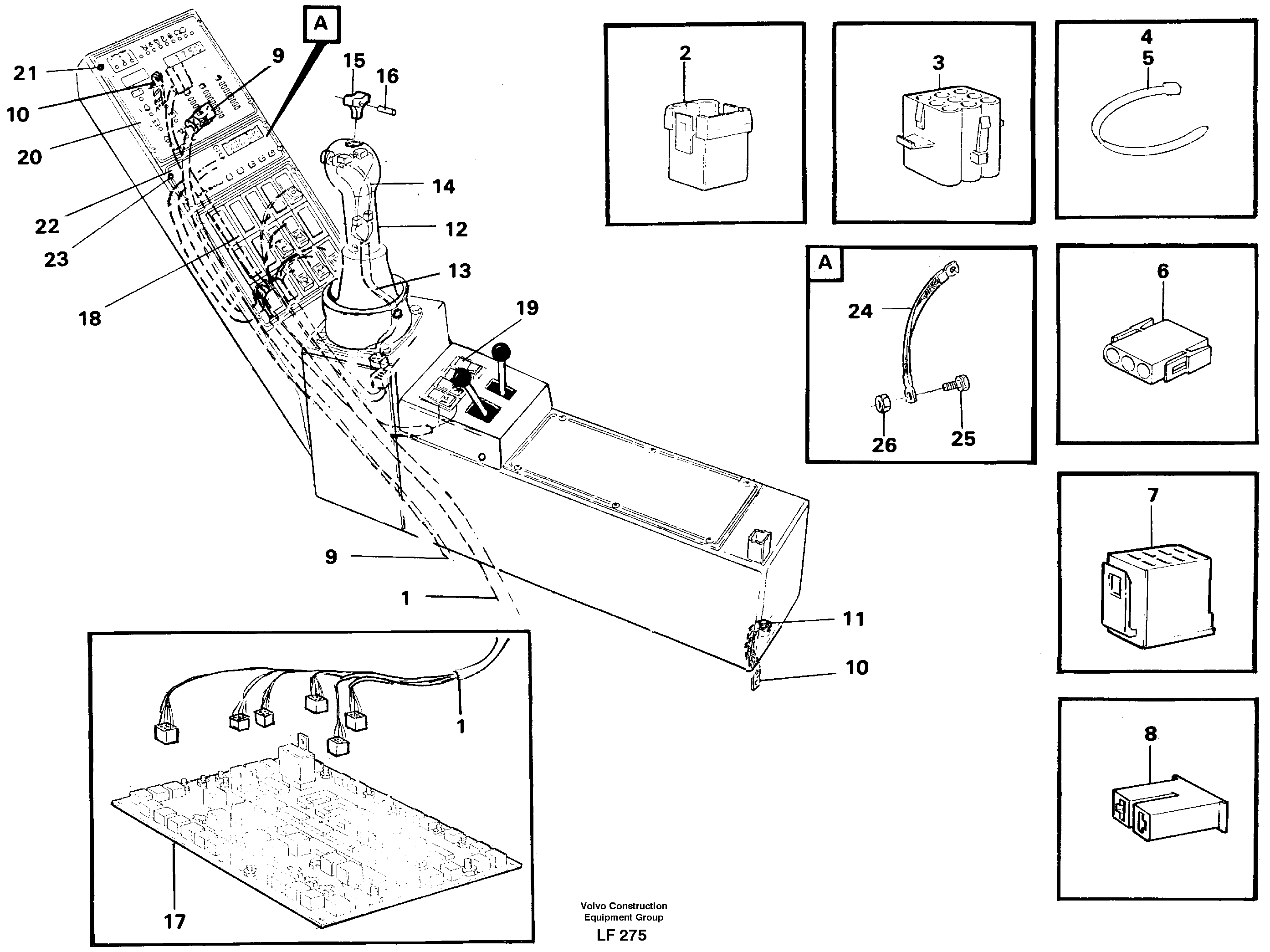 Cable harness, side panel, right — volvo parts diagram