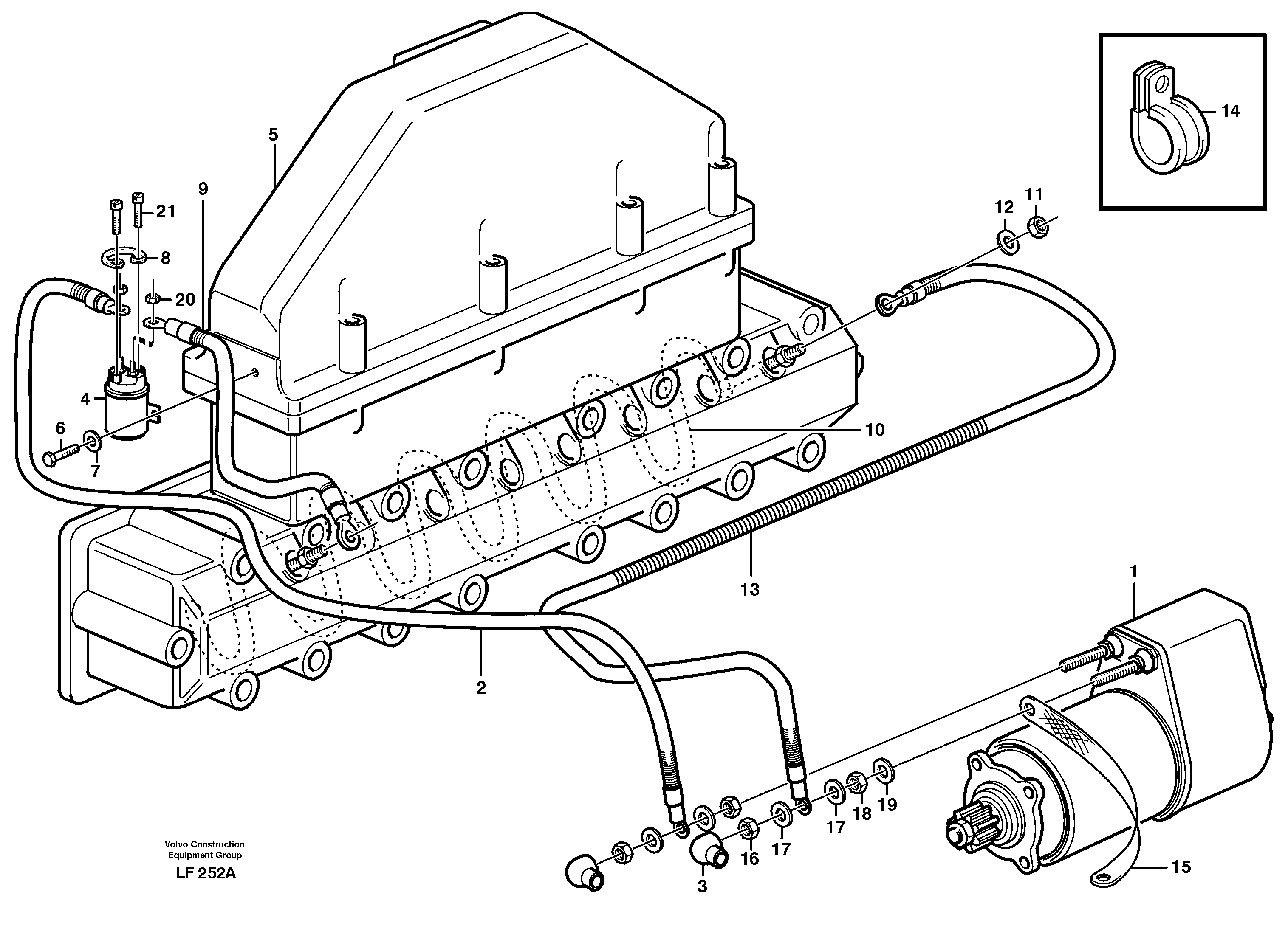 Starter element, assembly — volvo parts diagram