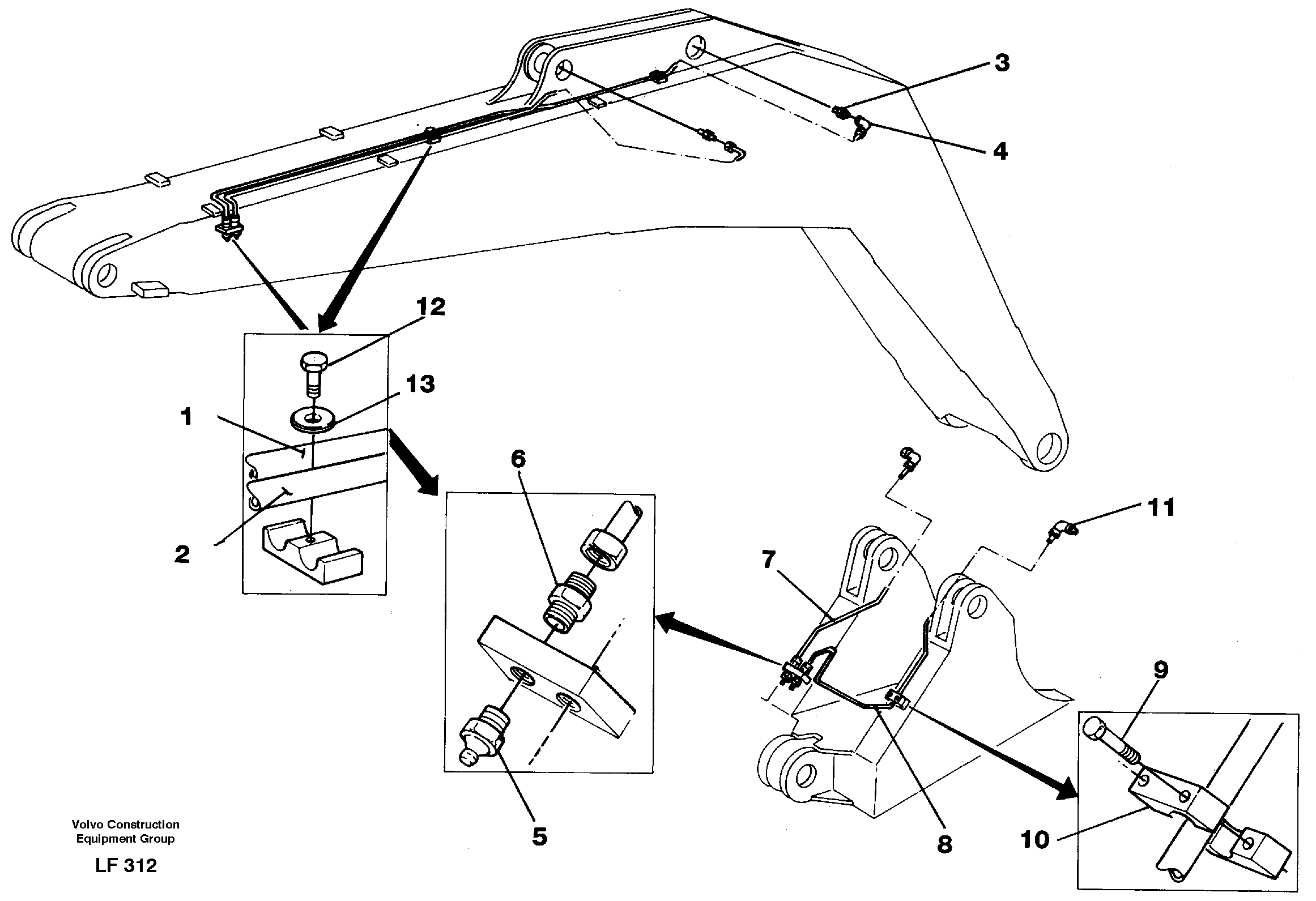 Backhoe lubricating 5.20m — volvo parts diagram