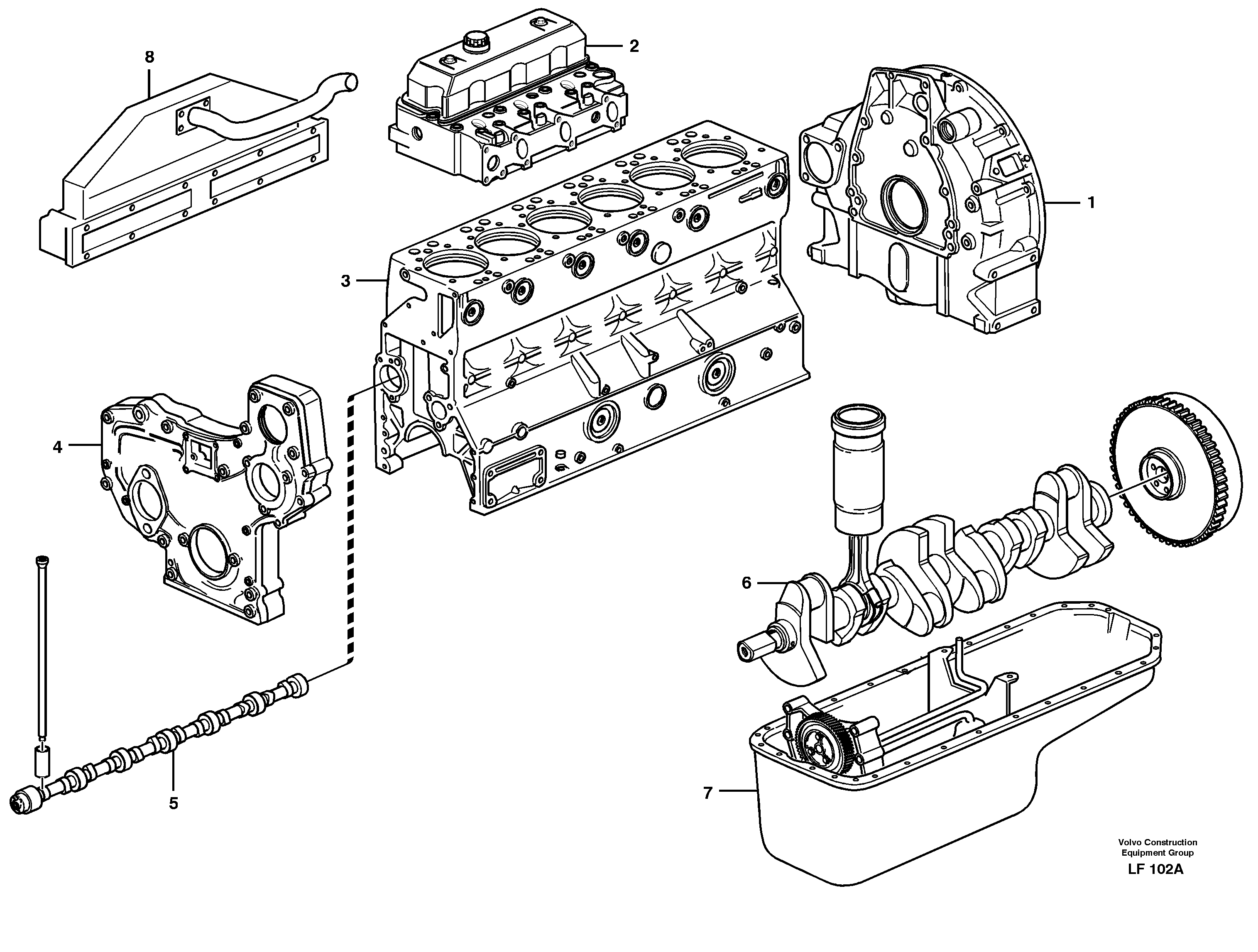 Engine  TD 63 KHE — volvo parts diagram