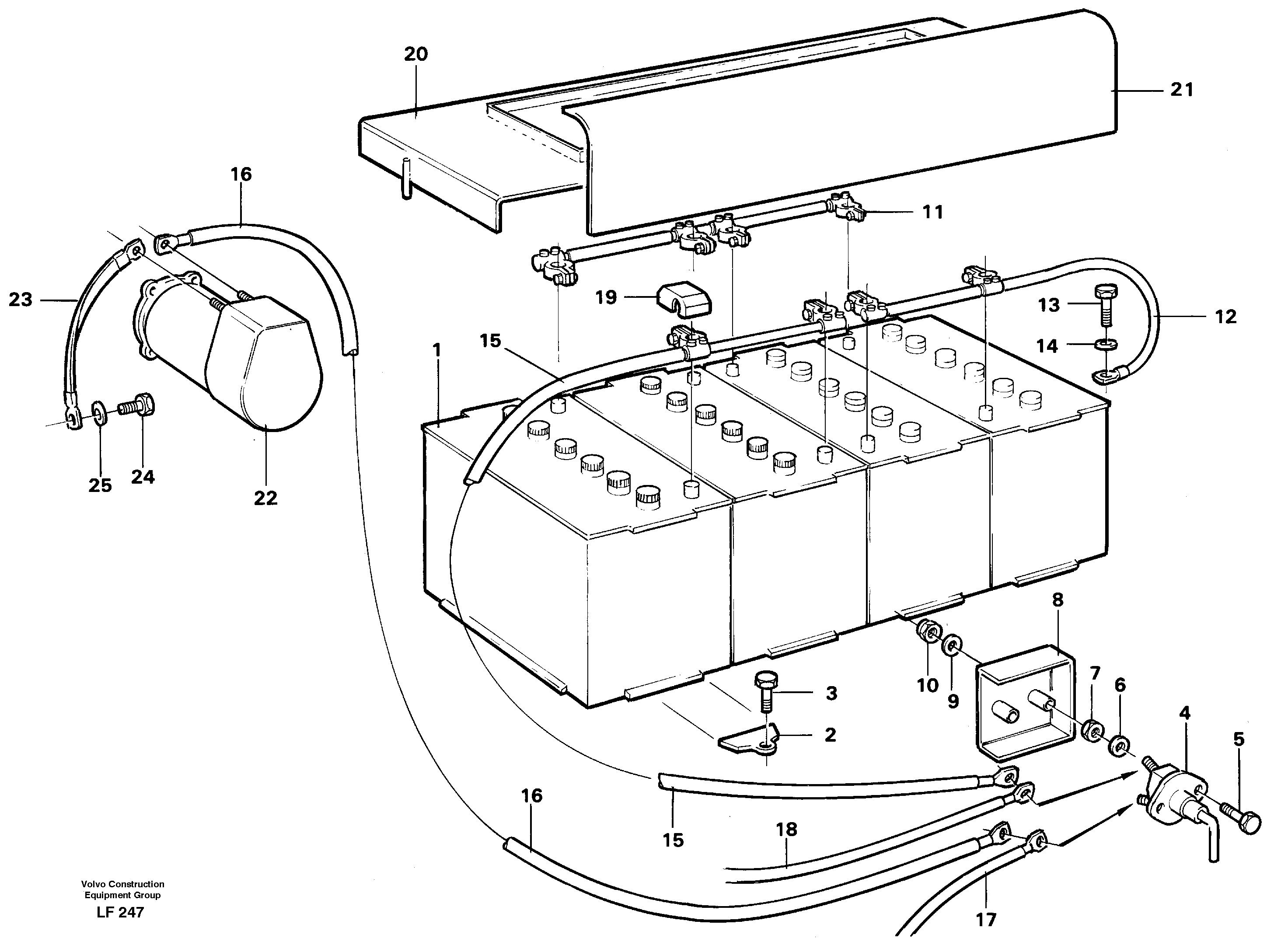 Battery, assembly — volvo parts diagram
