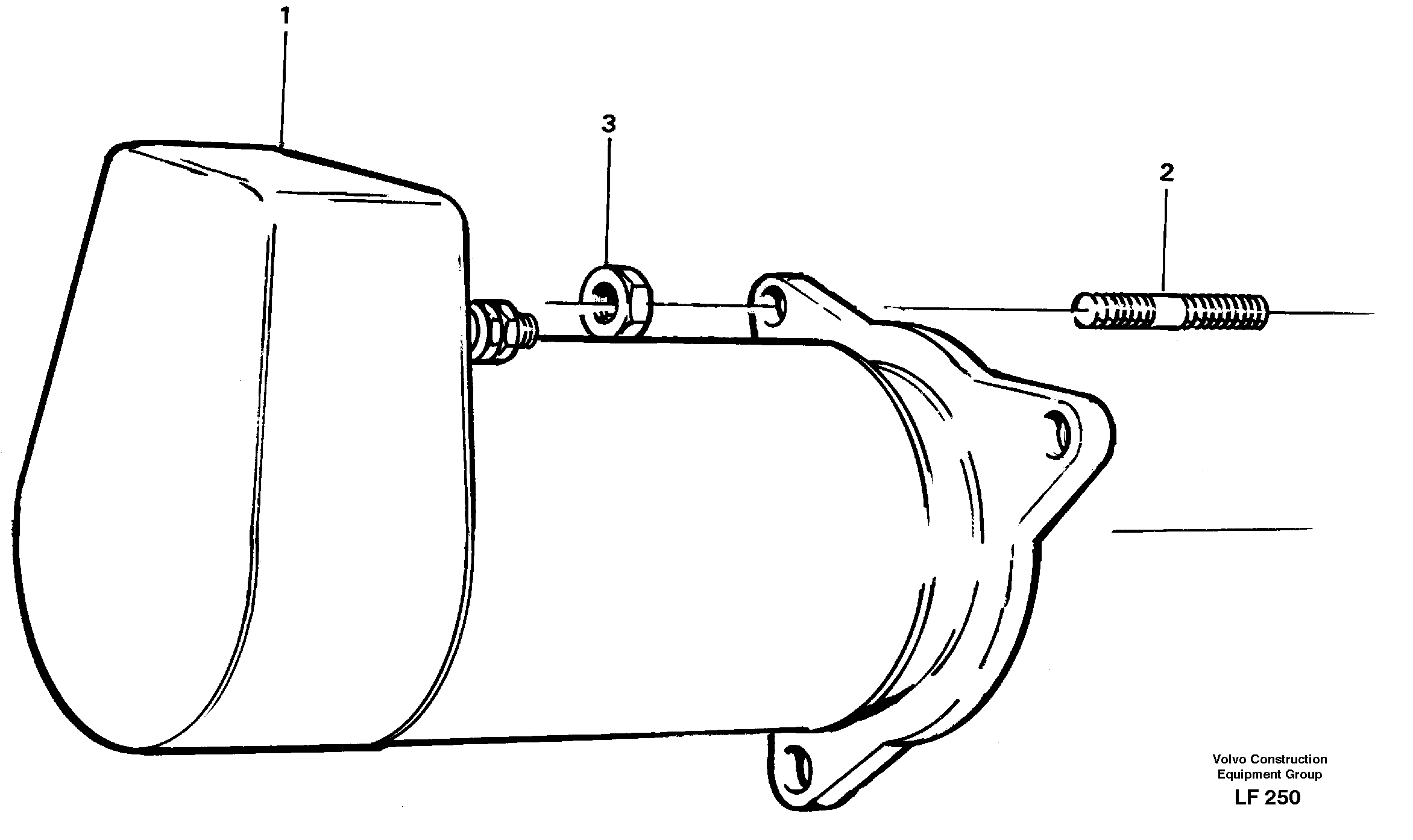 Starter motor, mounting — volvo parts diagram