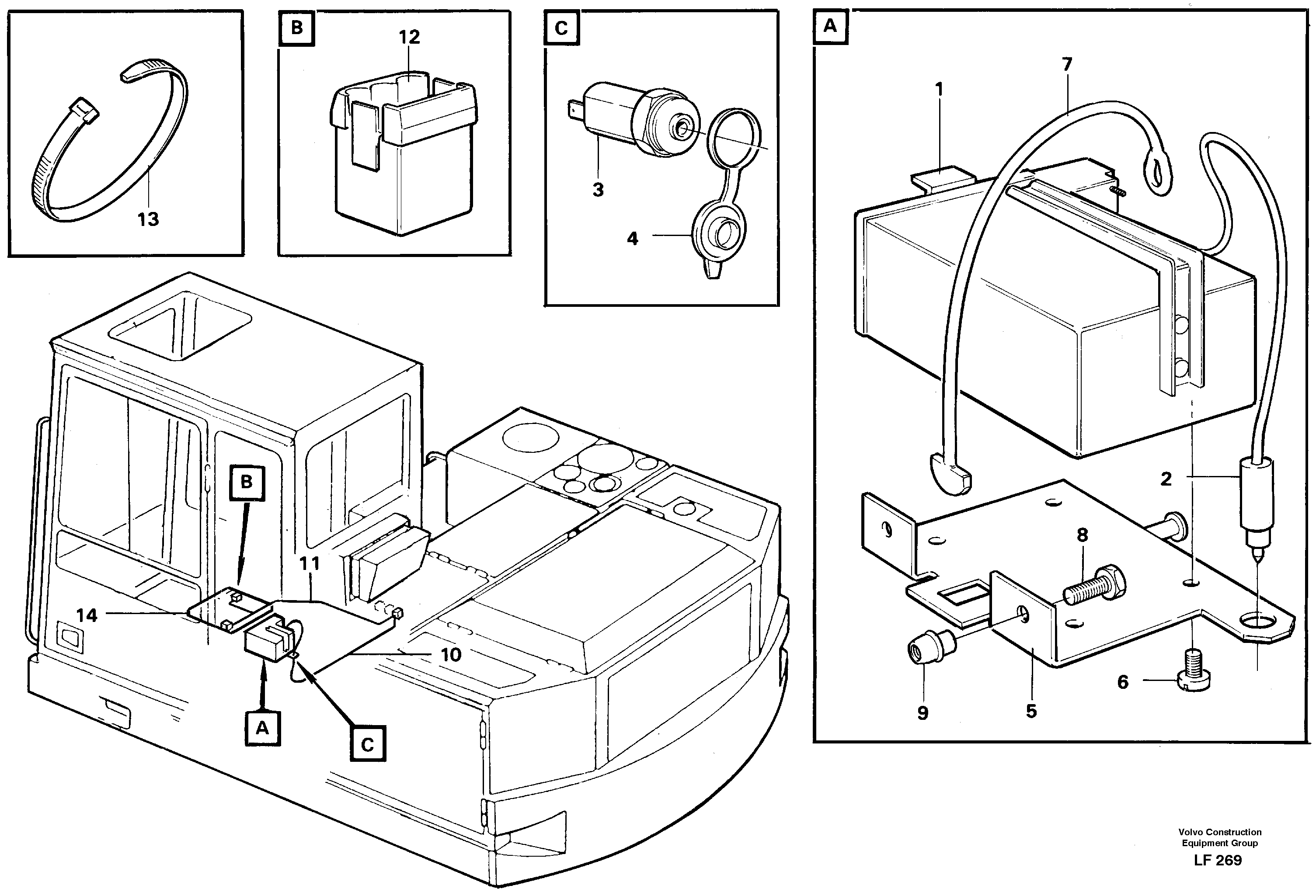 Lunch box heater  14254176 — volvo parts diagram