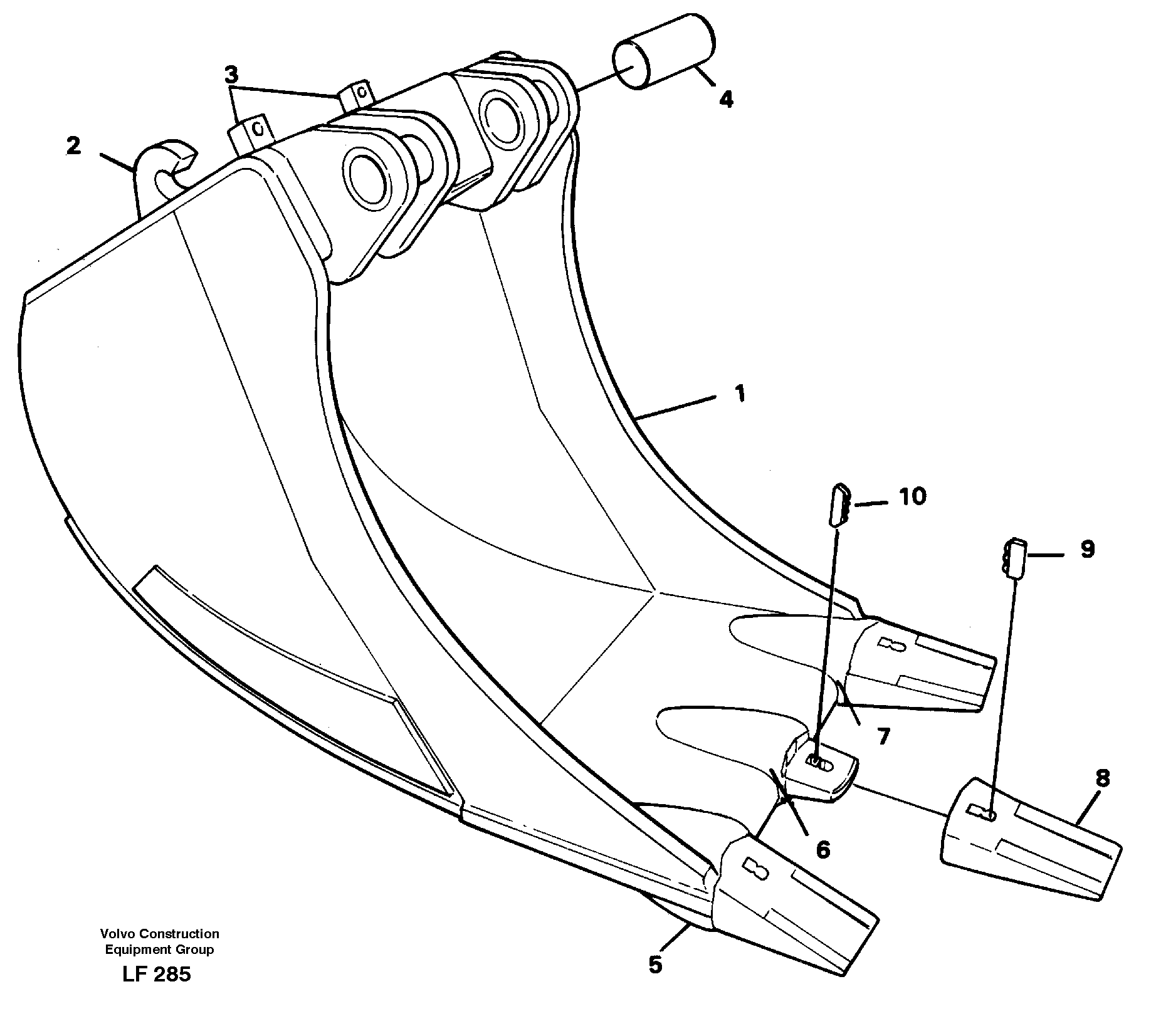 Cable bucket  14253081 — volvo parts diagram