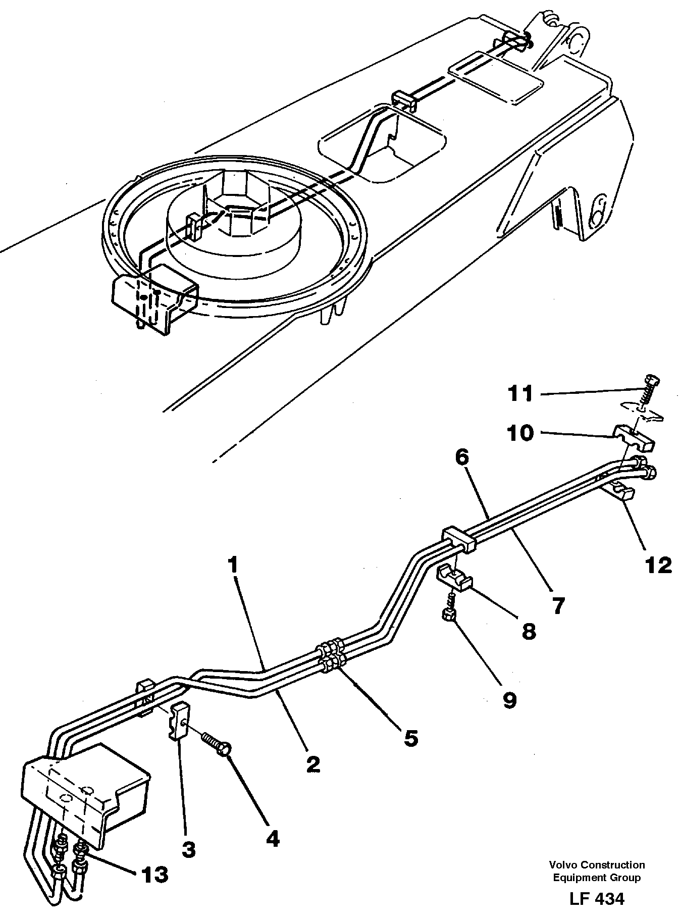 Dozer hydraulics, interior — volvo parts diagram
