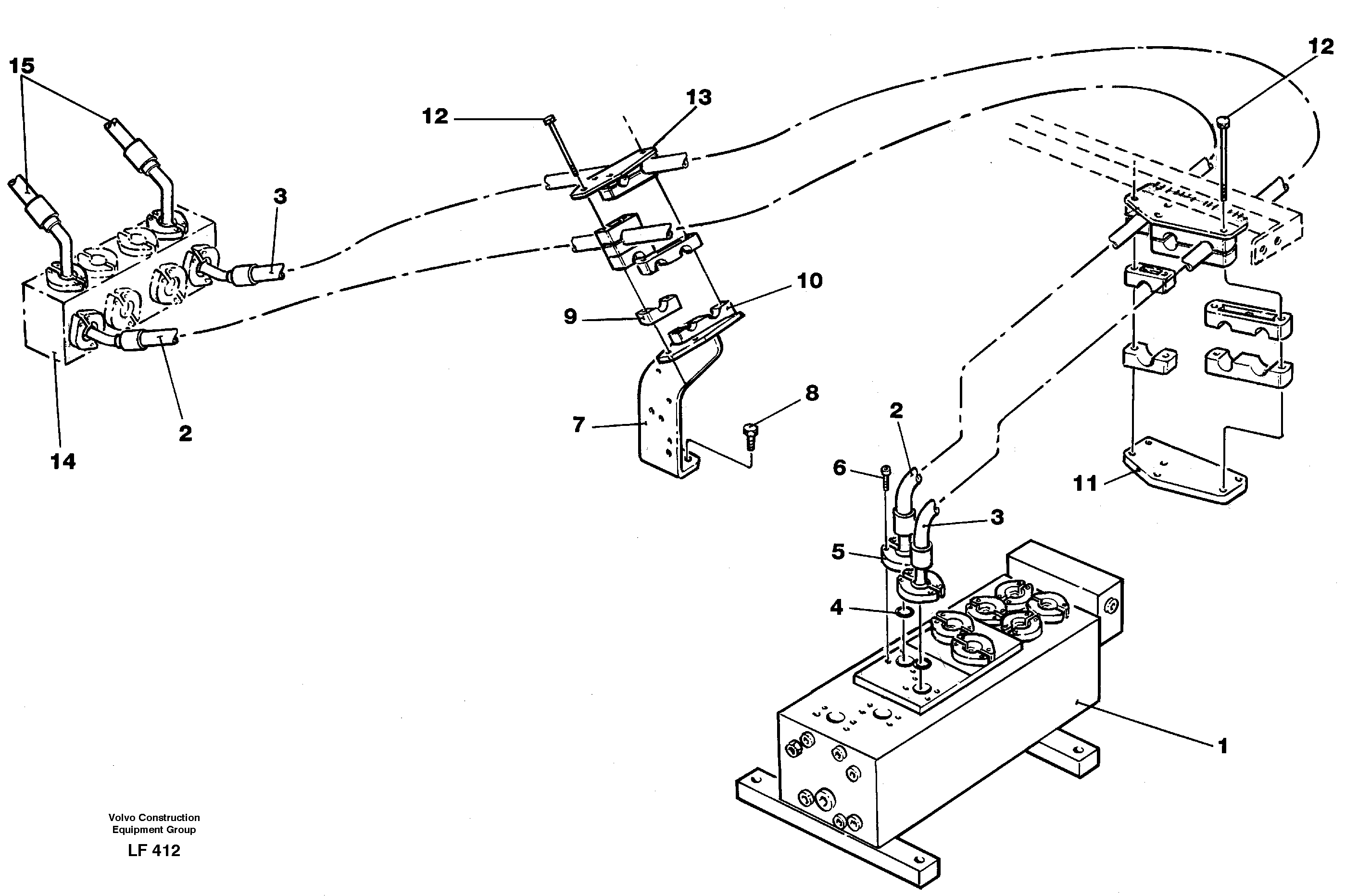 Hydraulic system, bucket — volvo parts diagram
