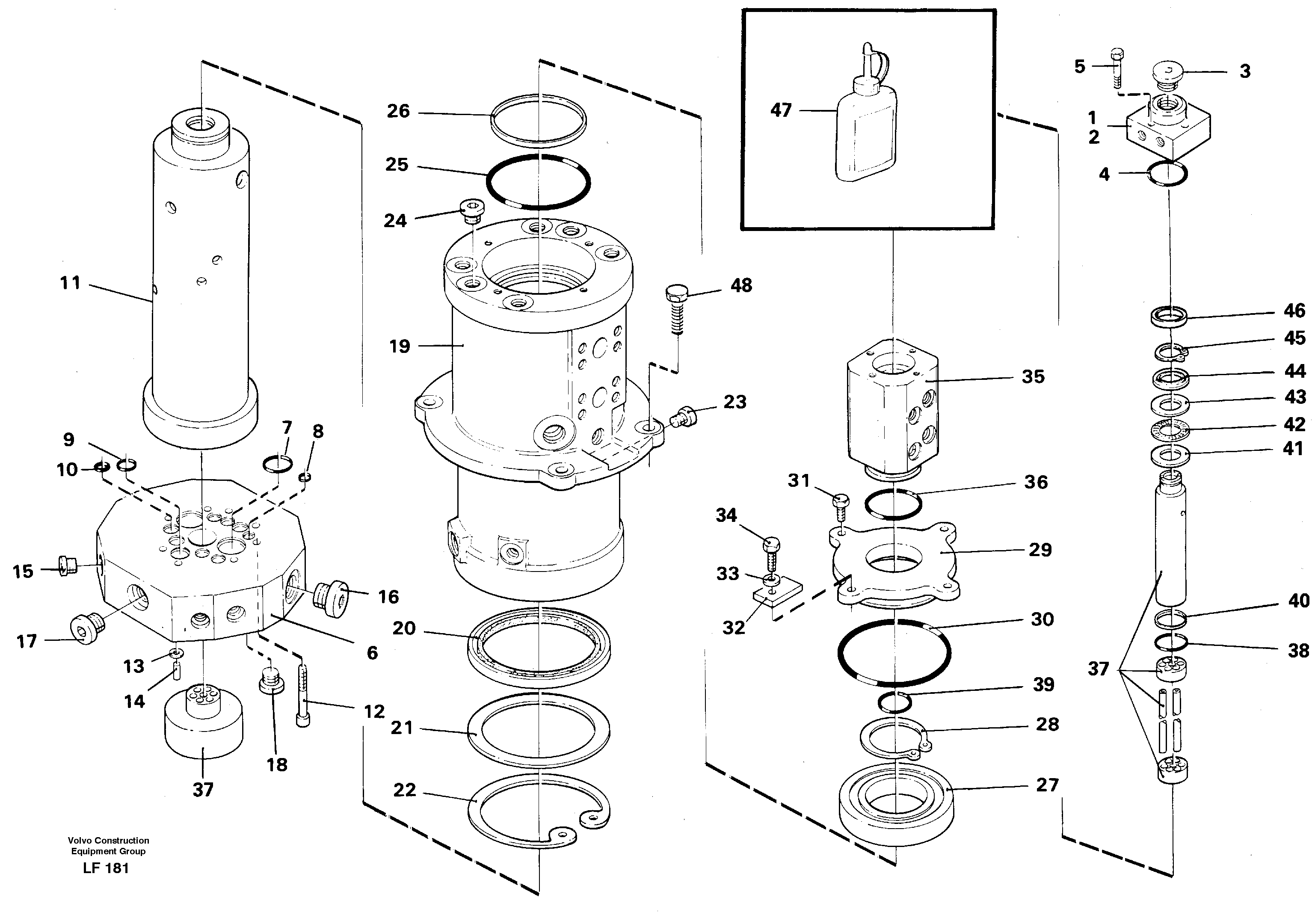 Turning joint — volvo parts diagram