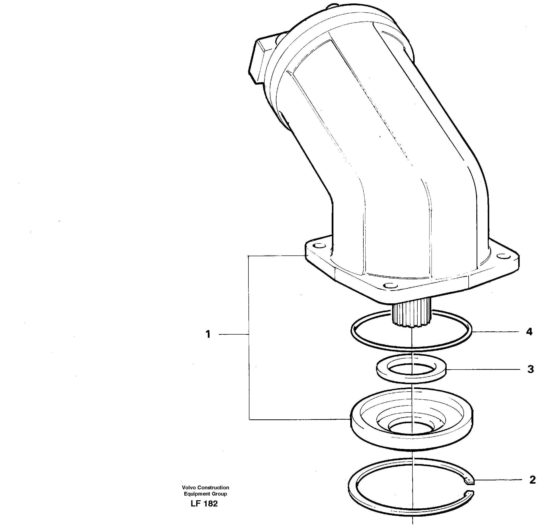 Hydraulic motor, slew — volvo parts diagram