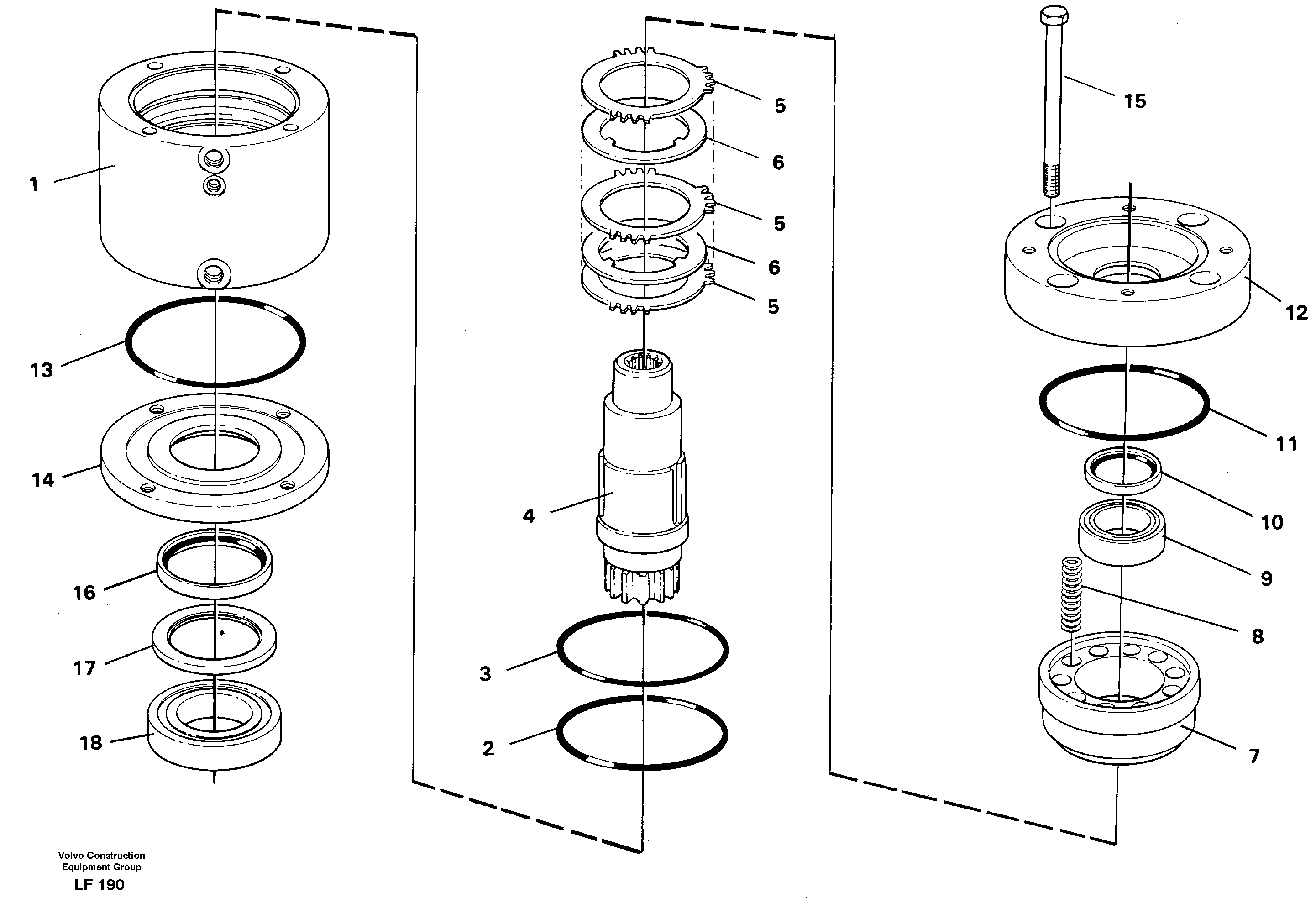 Slewing brake — volvo parts diagram