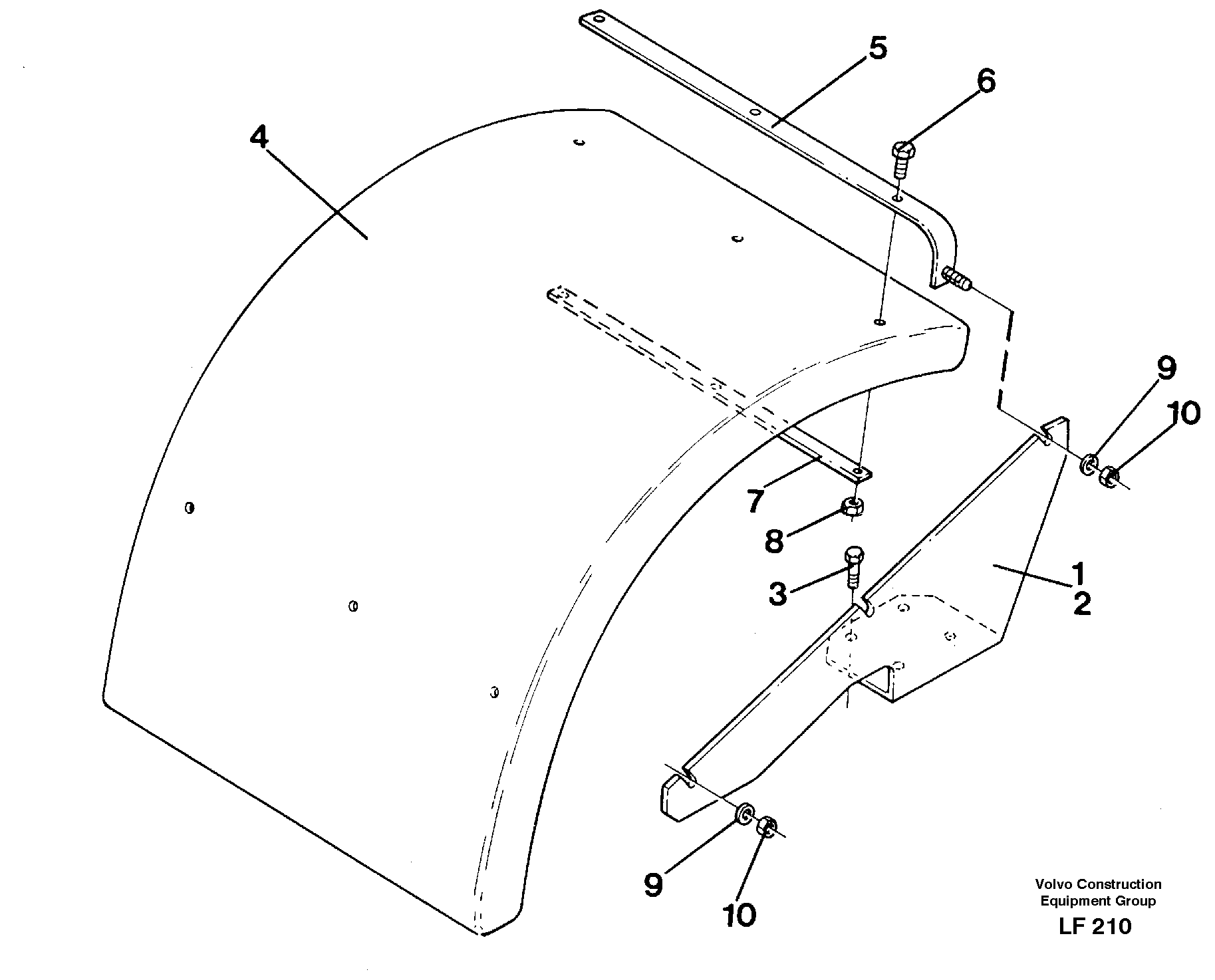 Mud guards, front.  14248681 — volvo parts diagram