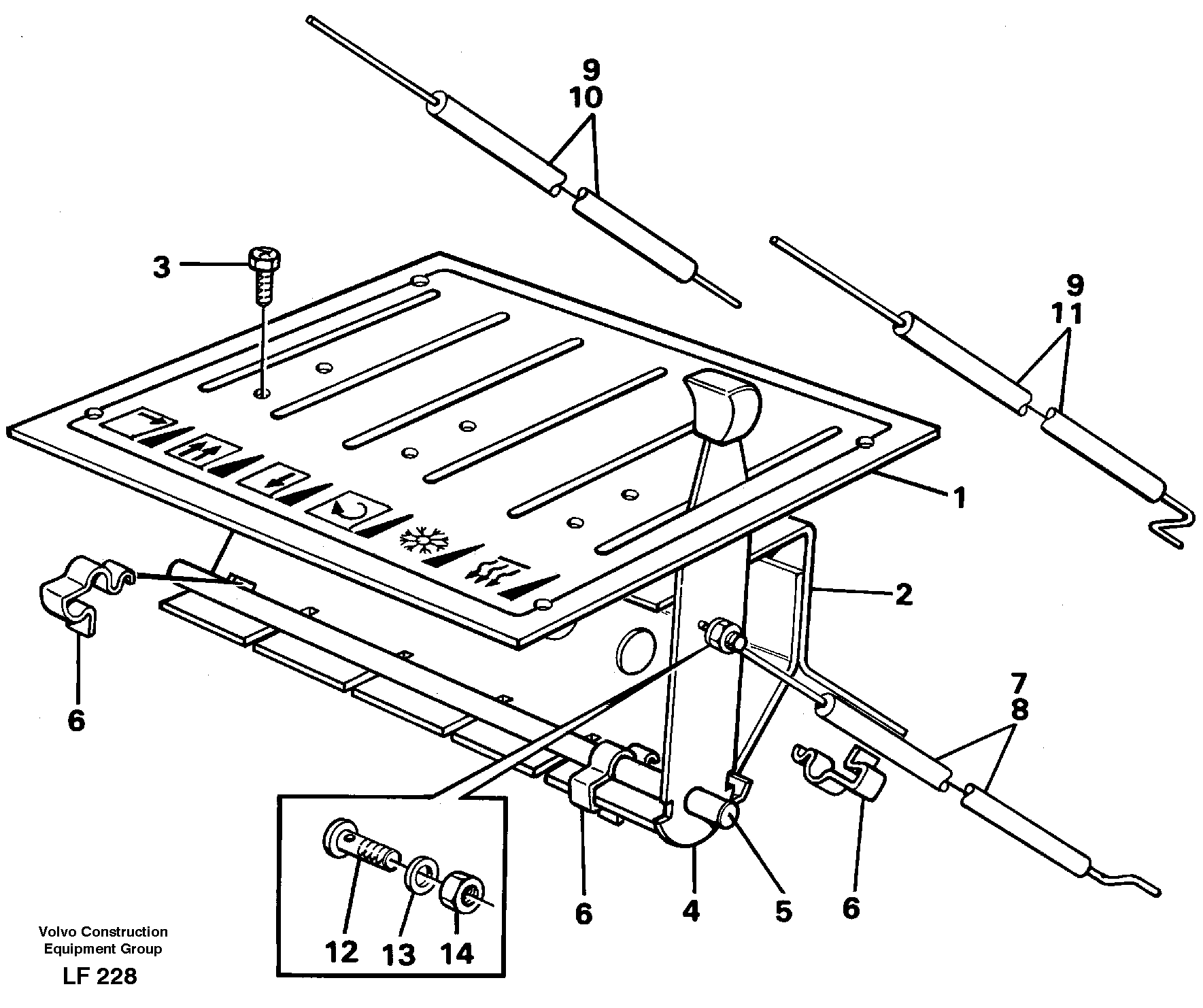 Heater control — volvo parts diagram