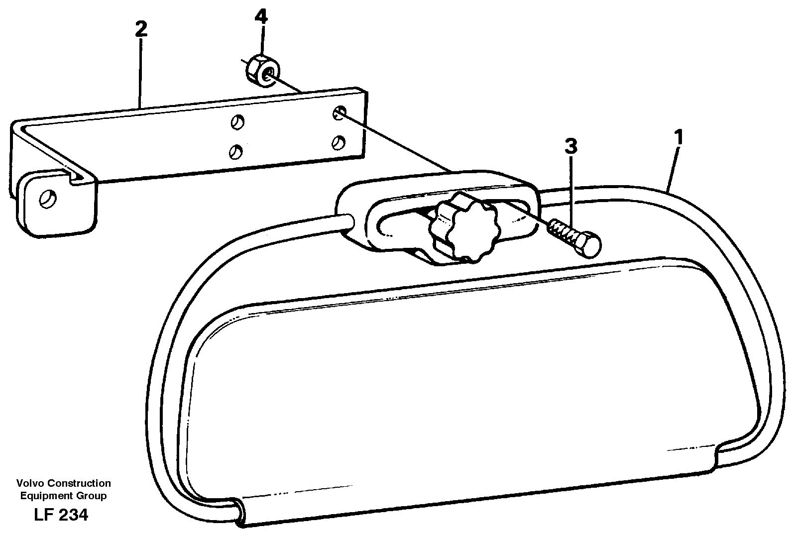 Sun visor, interior  14247059,STD SER NO 2643- — volvo parts diagram