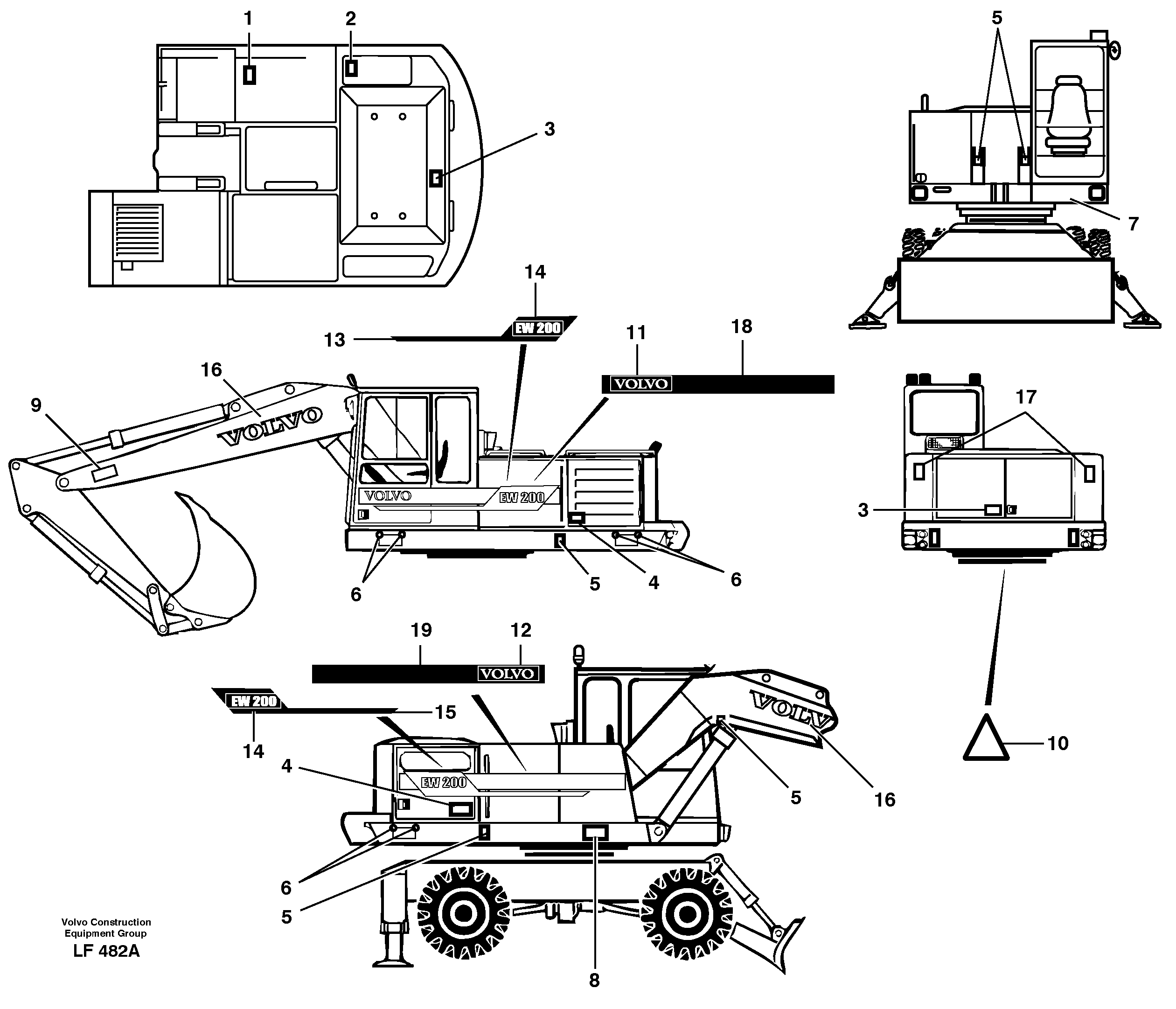 Sign plates and transfer,outer location — volvo parts diagram
