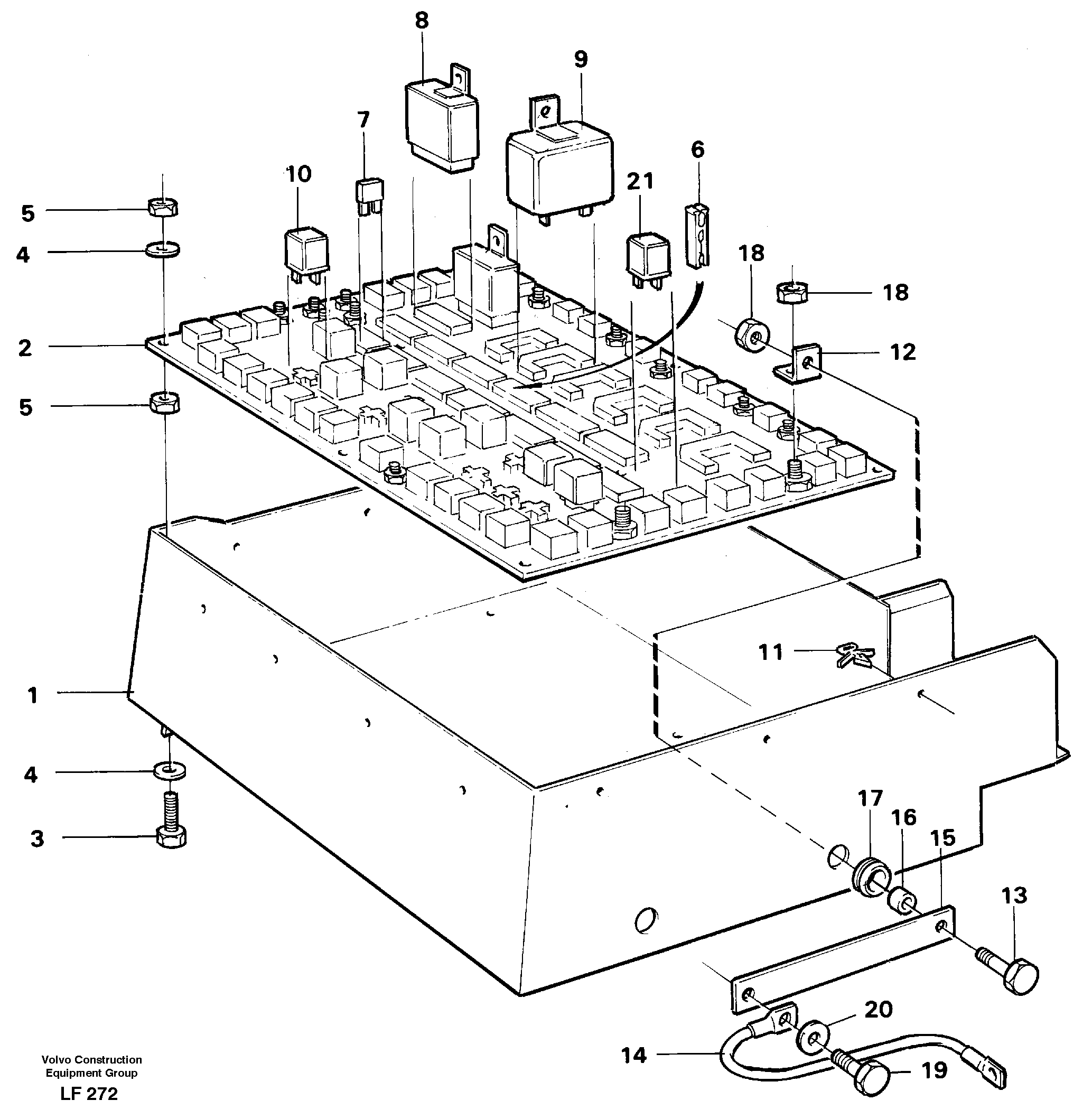 Electrical distribution box — volvo parts diagram