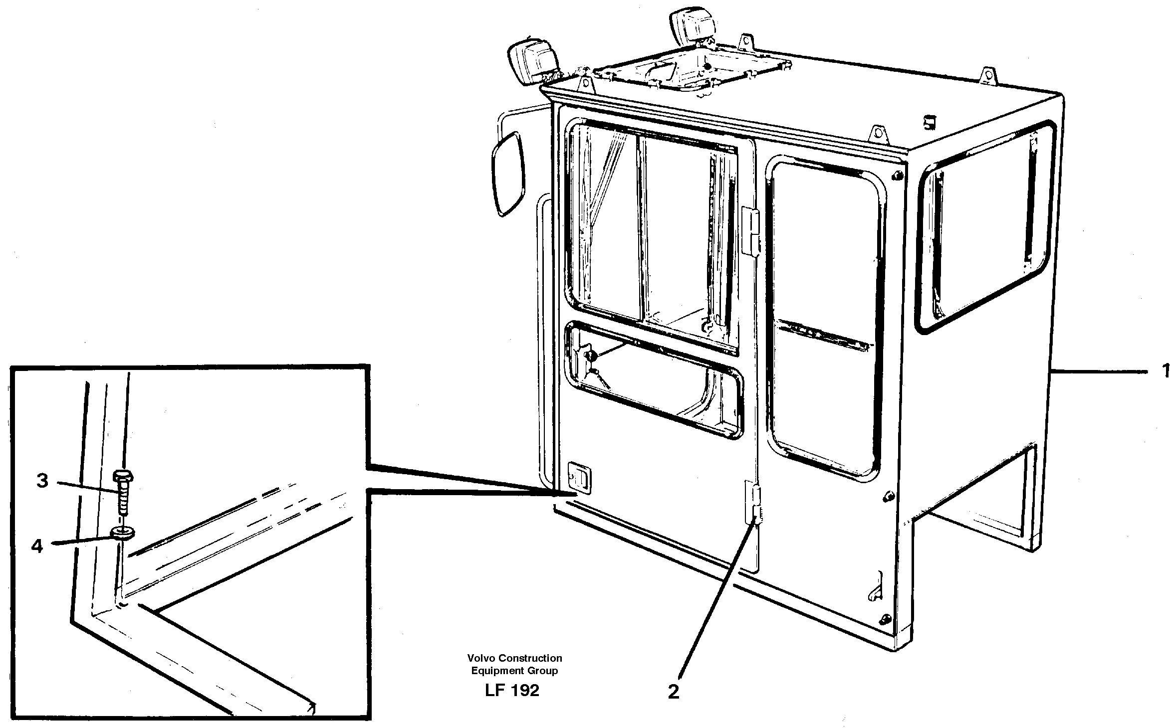 Operator's cab — volvo parts diagram