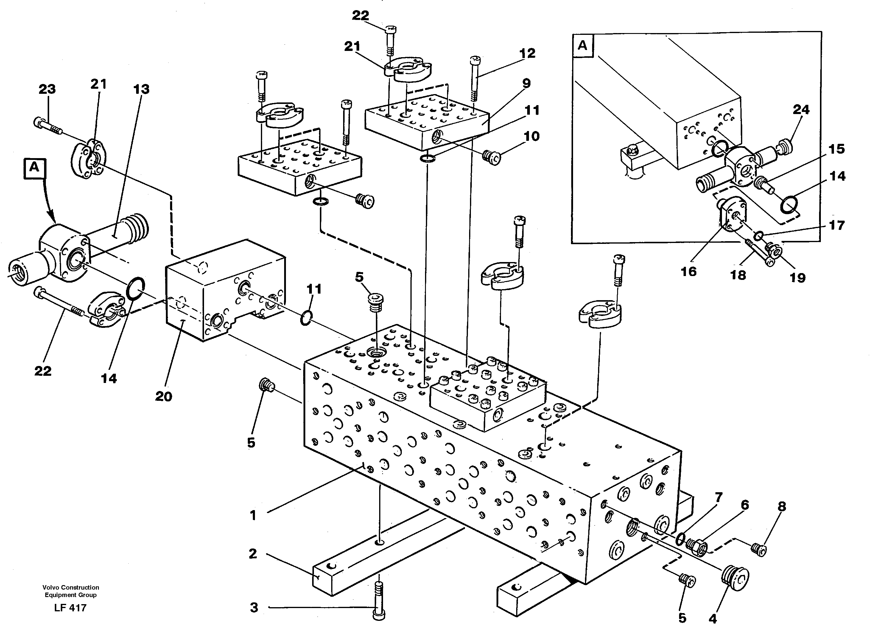 Main valve block — volvo parts diagram