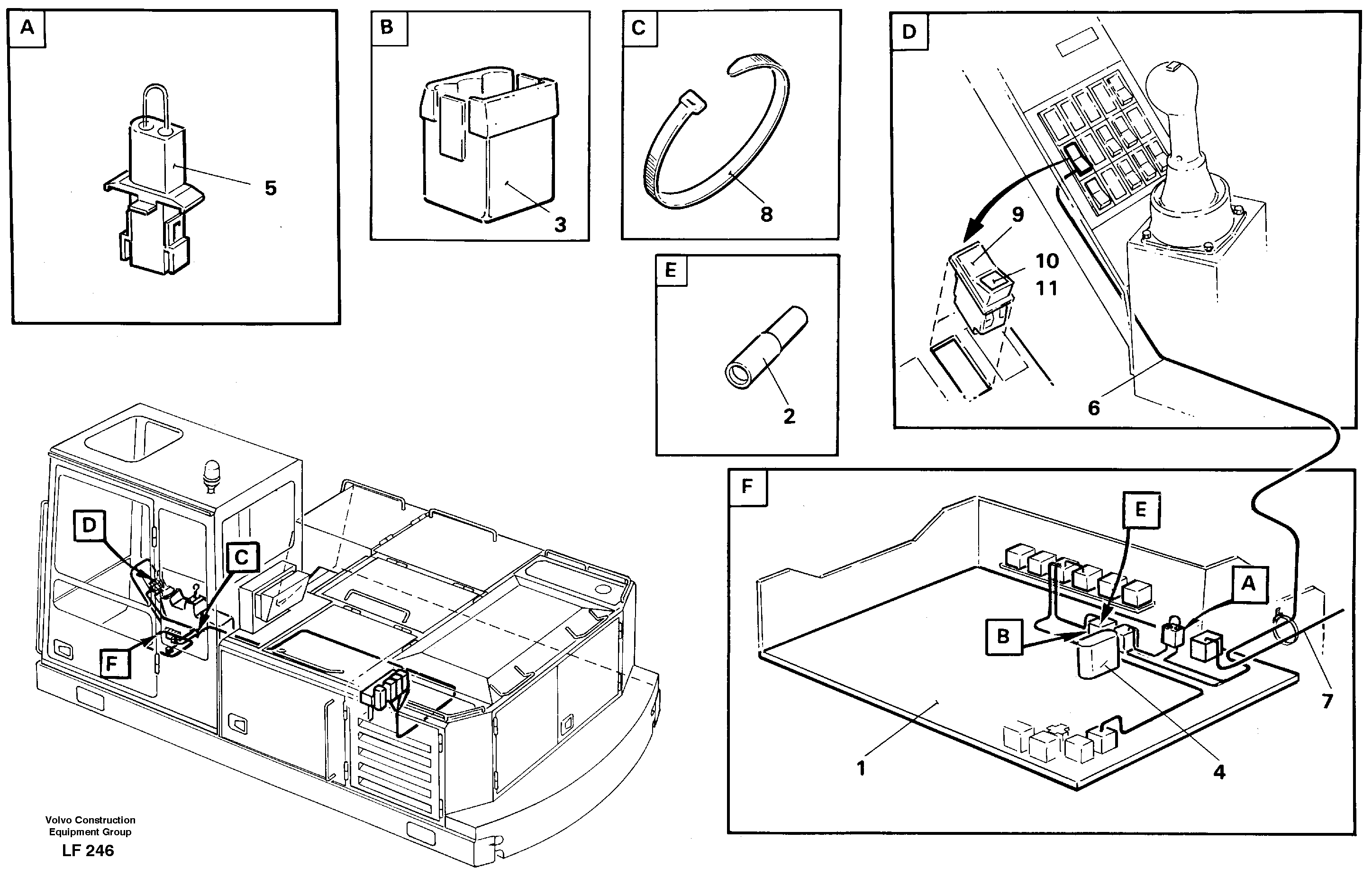 Electric inst. of hammer/shears for  adj. boom in base machine  14265856 — volvo parts diagram