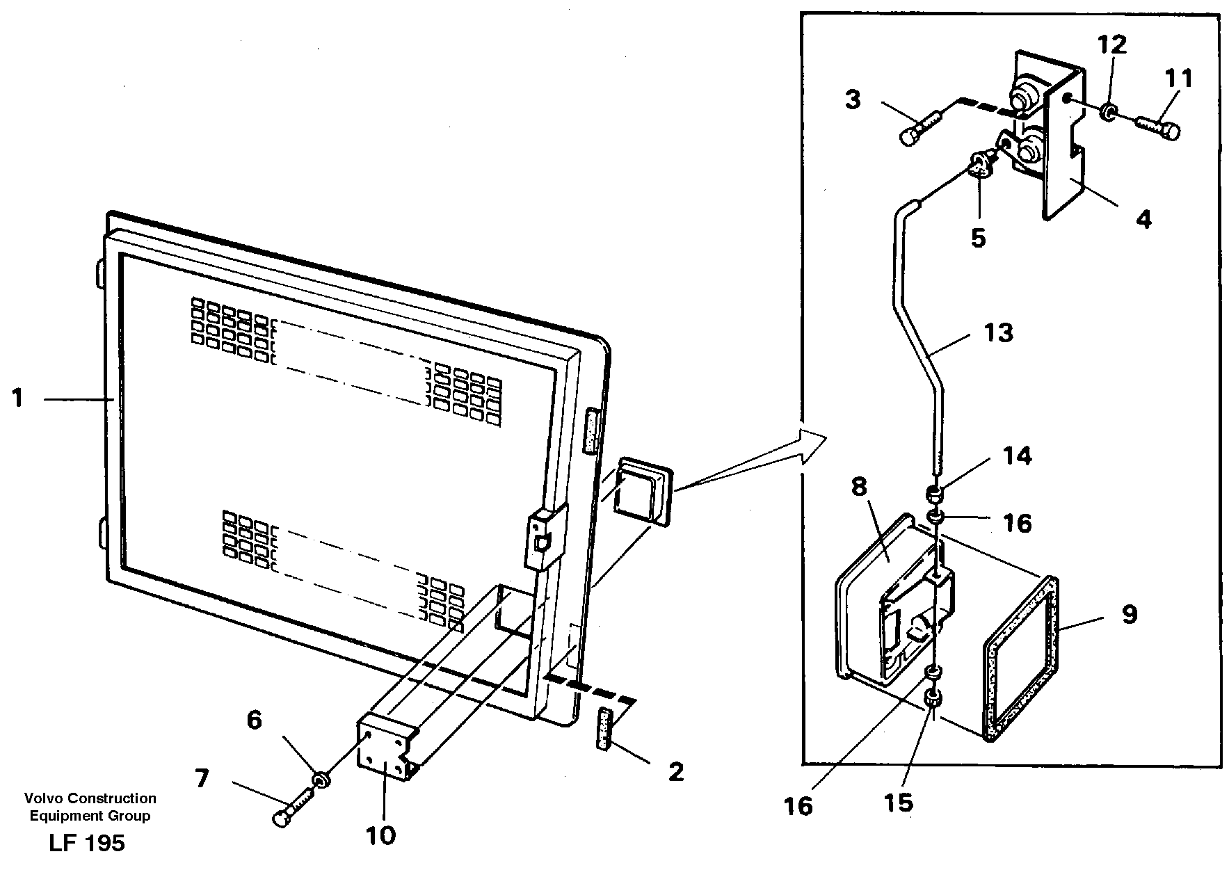 Door, cab elevation — volvo parts diagram