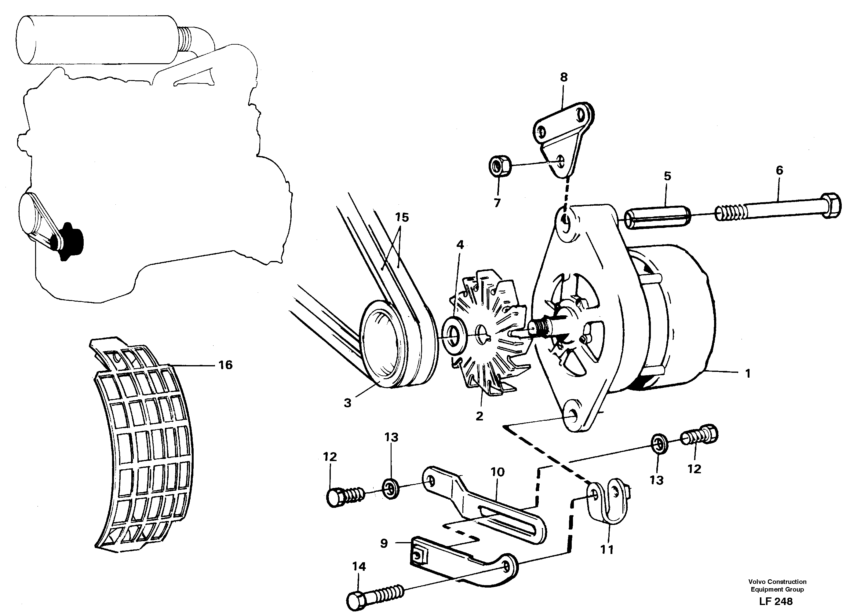 Alternator, assembly — volvo parts diagram