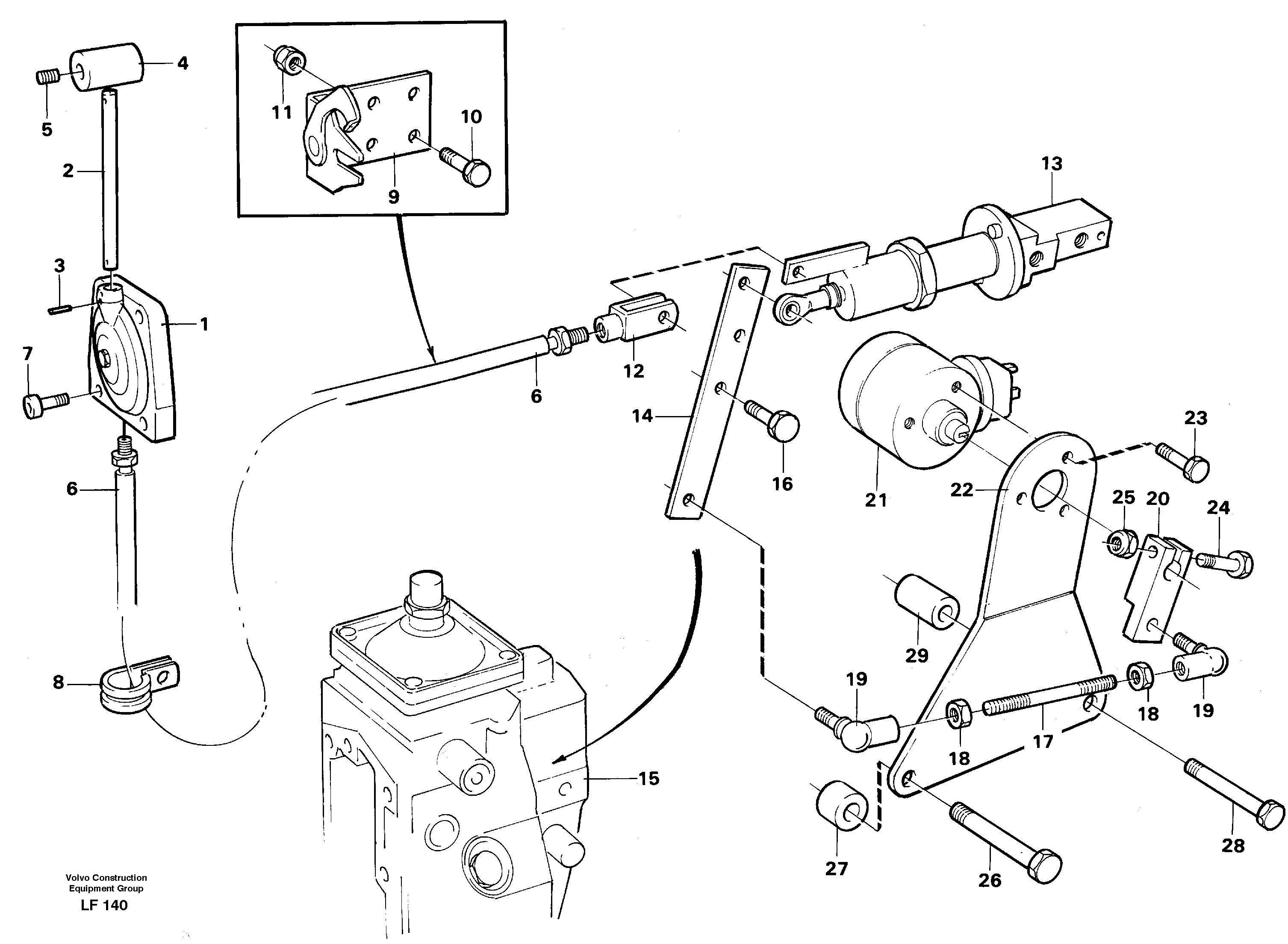 Throttle control — volvo parts diagram