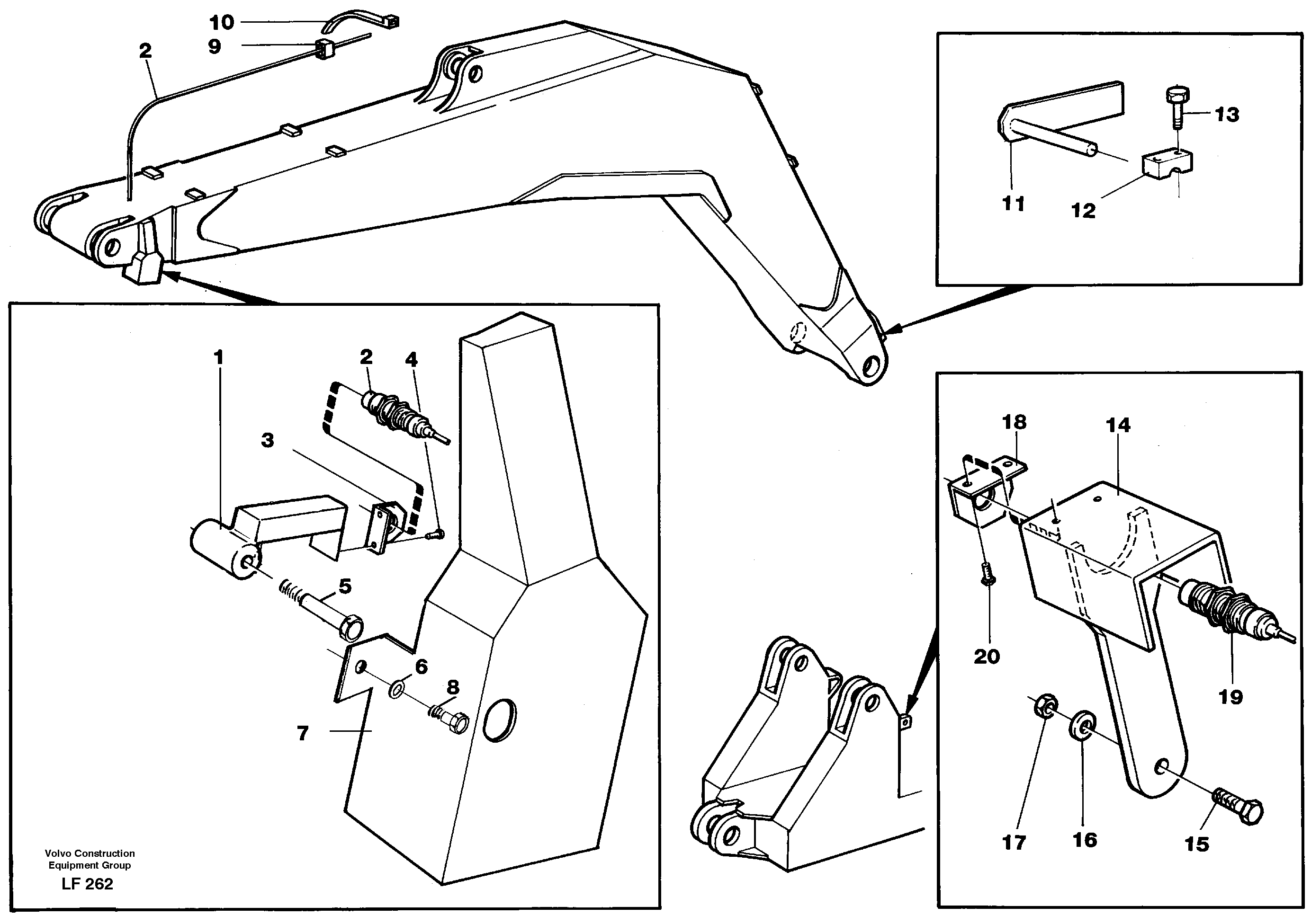 Electric insatallation onbackhoe equipment — volvo parts diagram