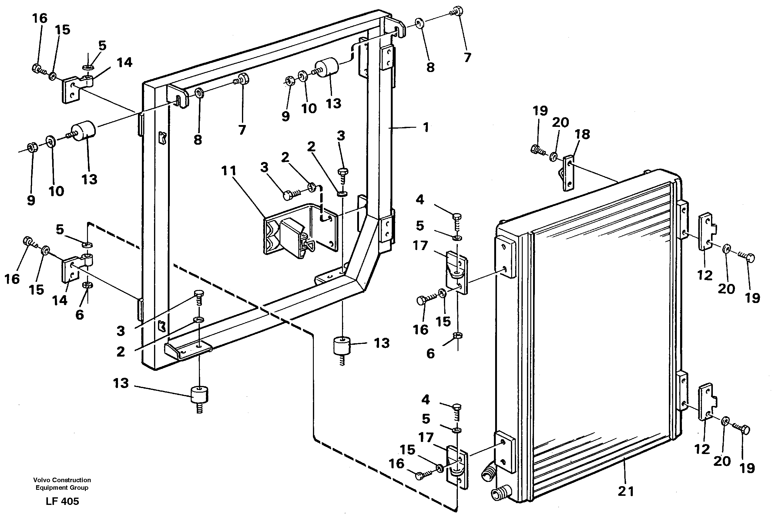 Hydraulic oil cooler — volvo parts diagram