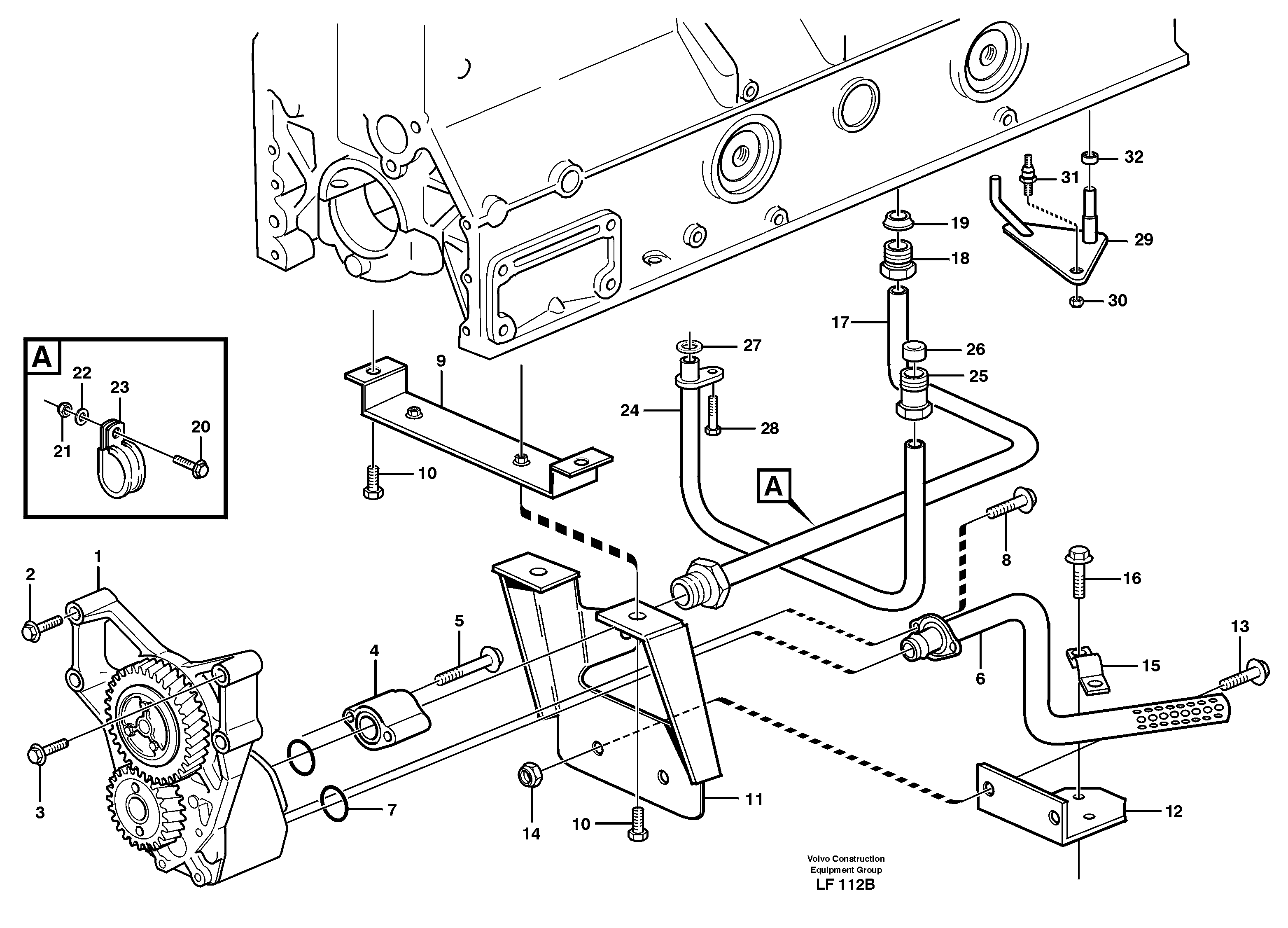Lubricating oil system — volvo parts diagram