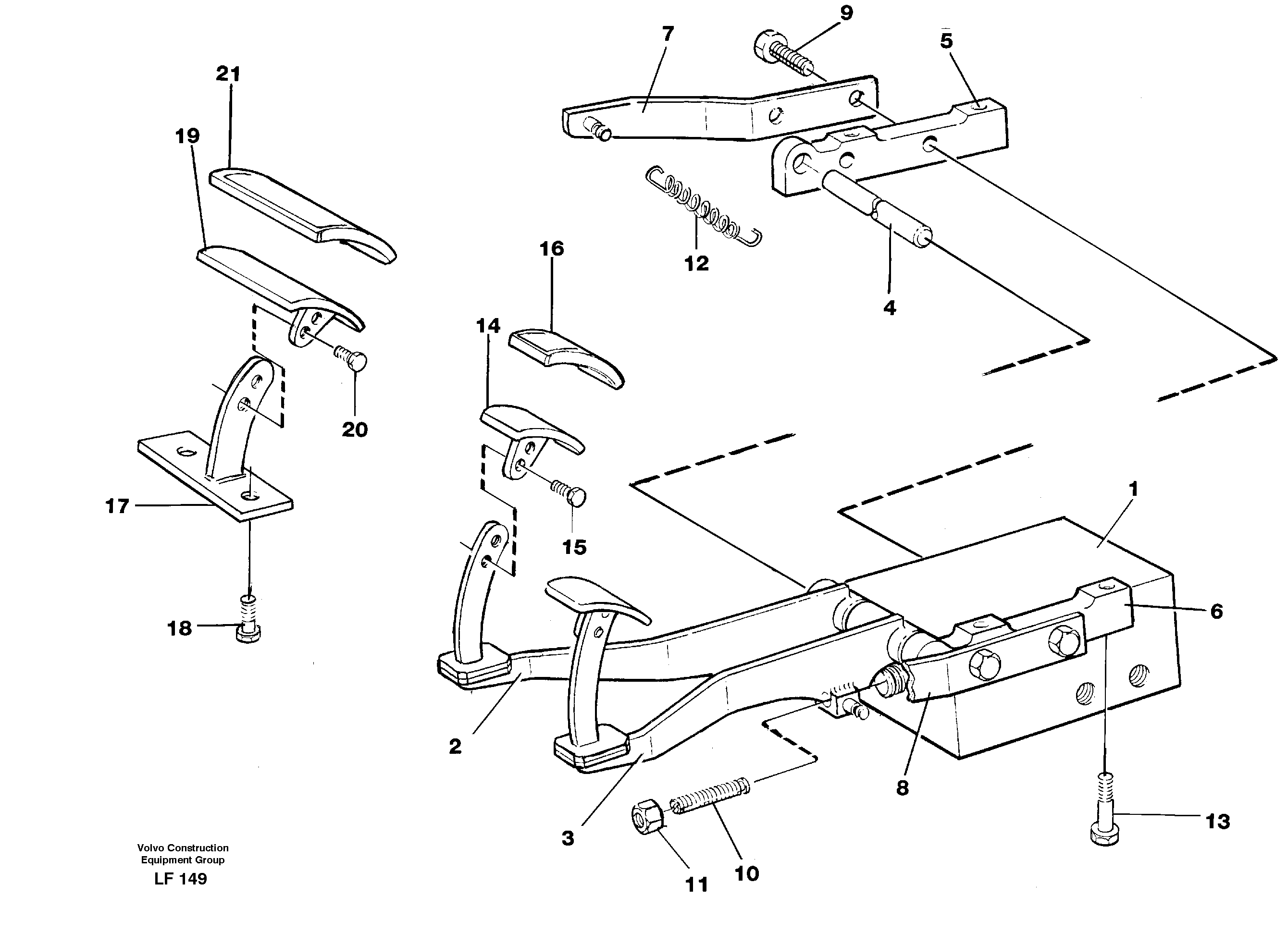 Pedal valve with foot rest — volvo parts diagram