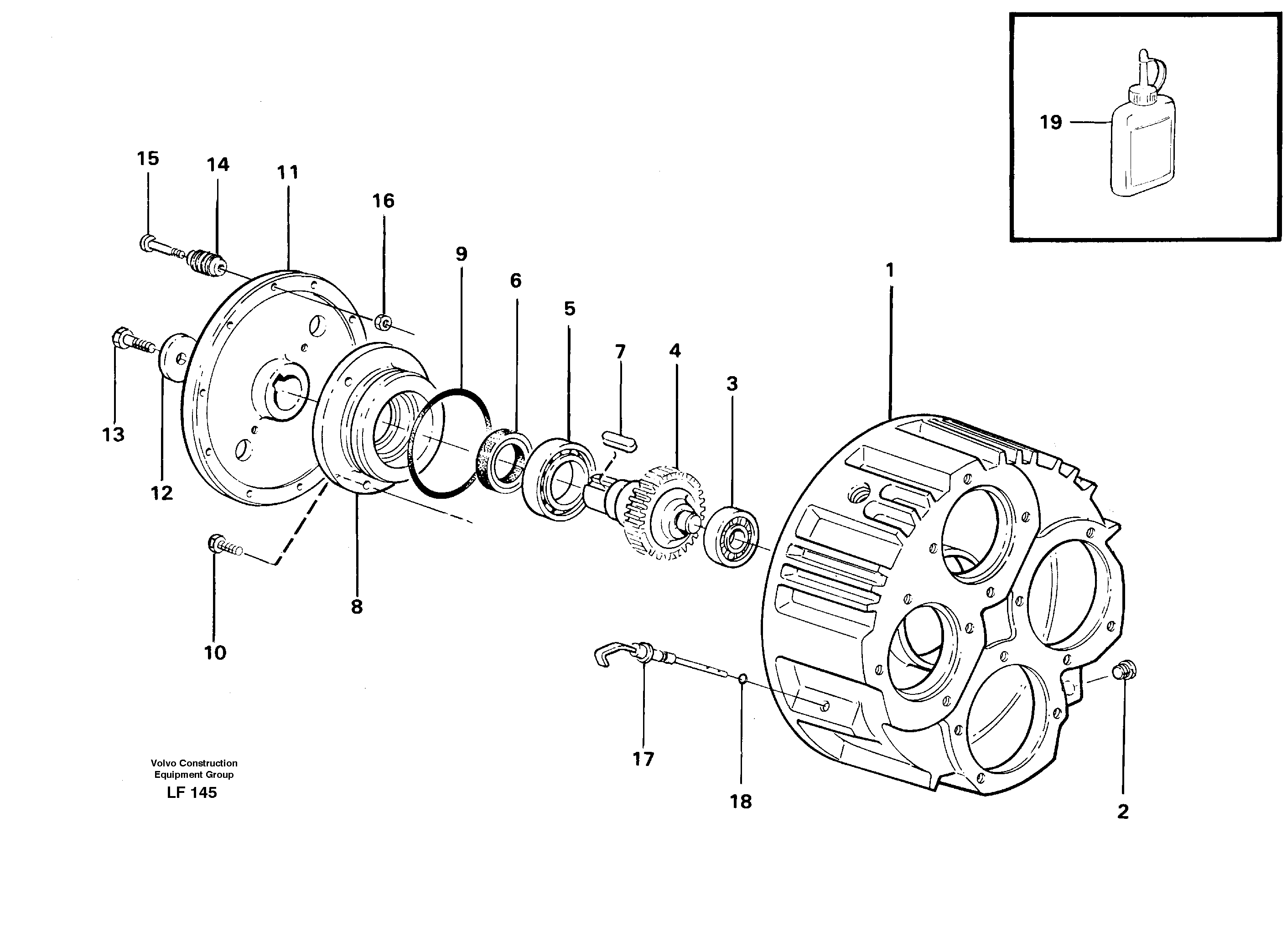 Pump gear box — volvo parts diagram