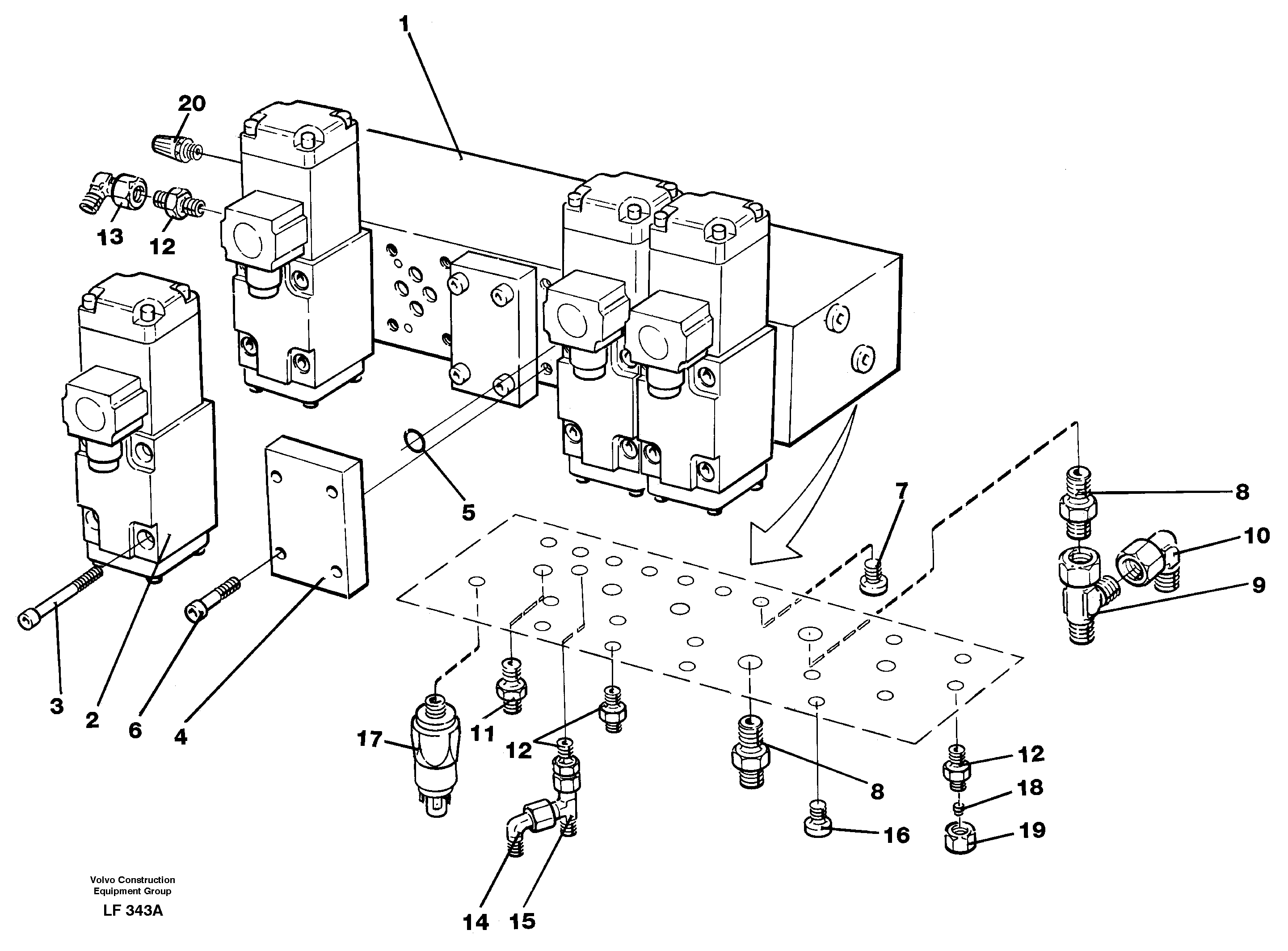 Stop control block — volvo parts diagram