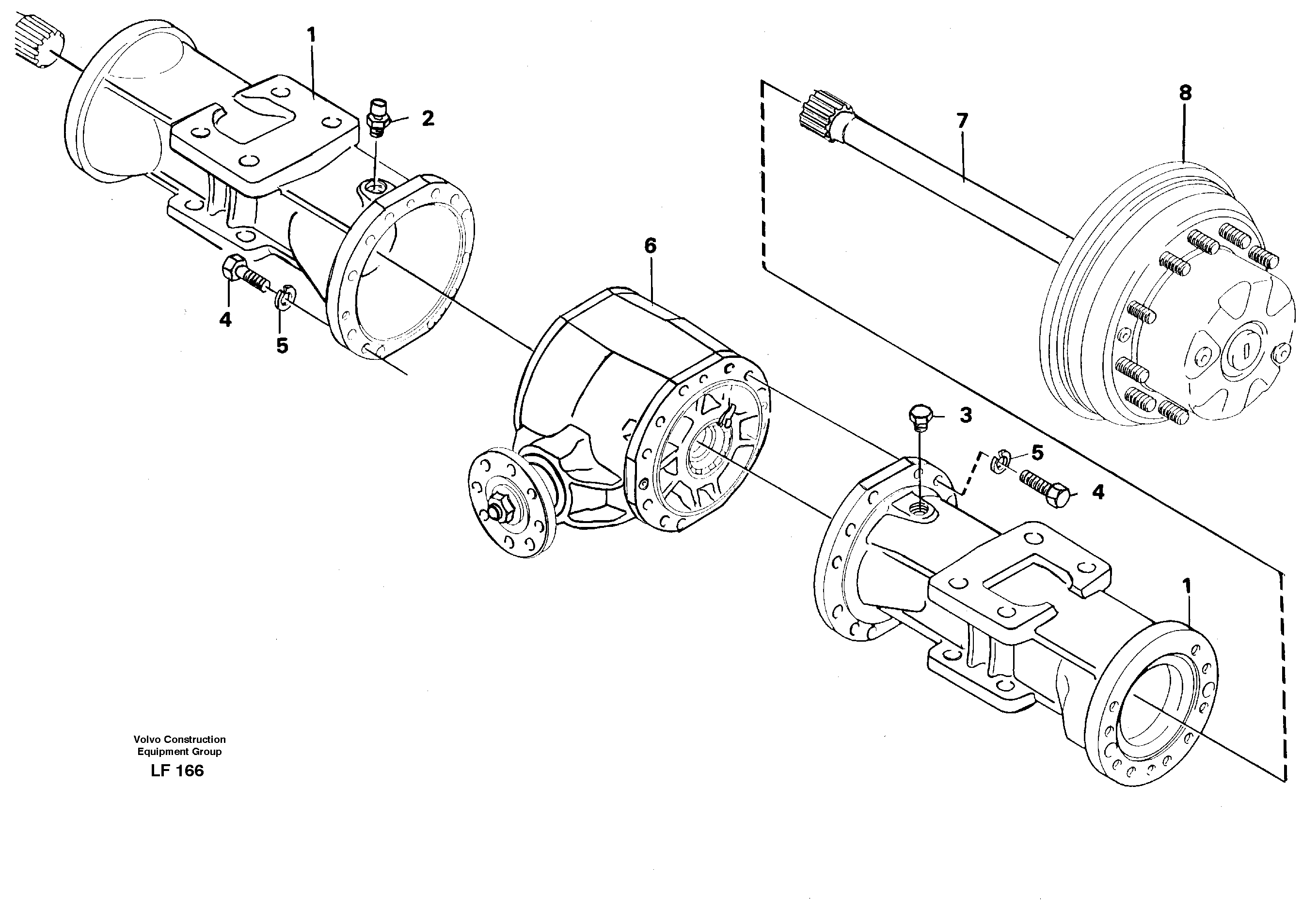 Axle beam Rear — volvo parts diagram