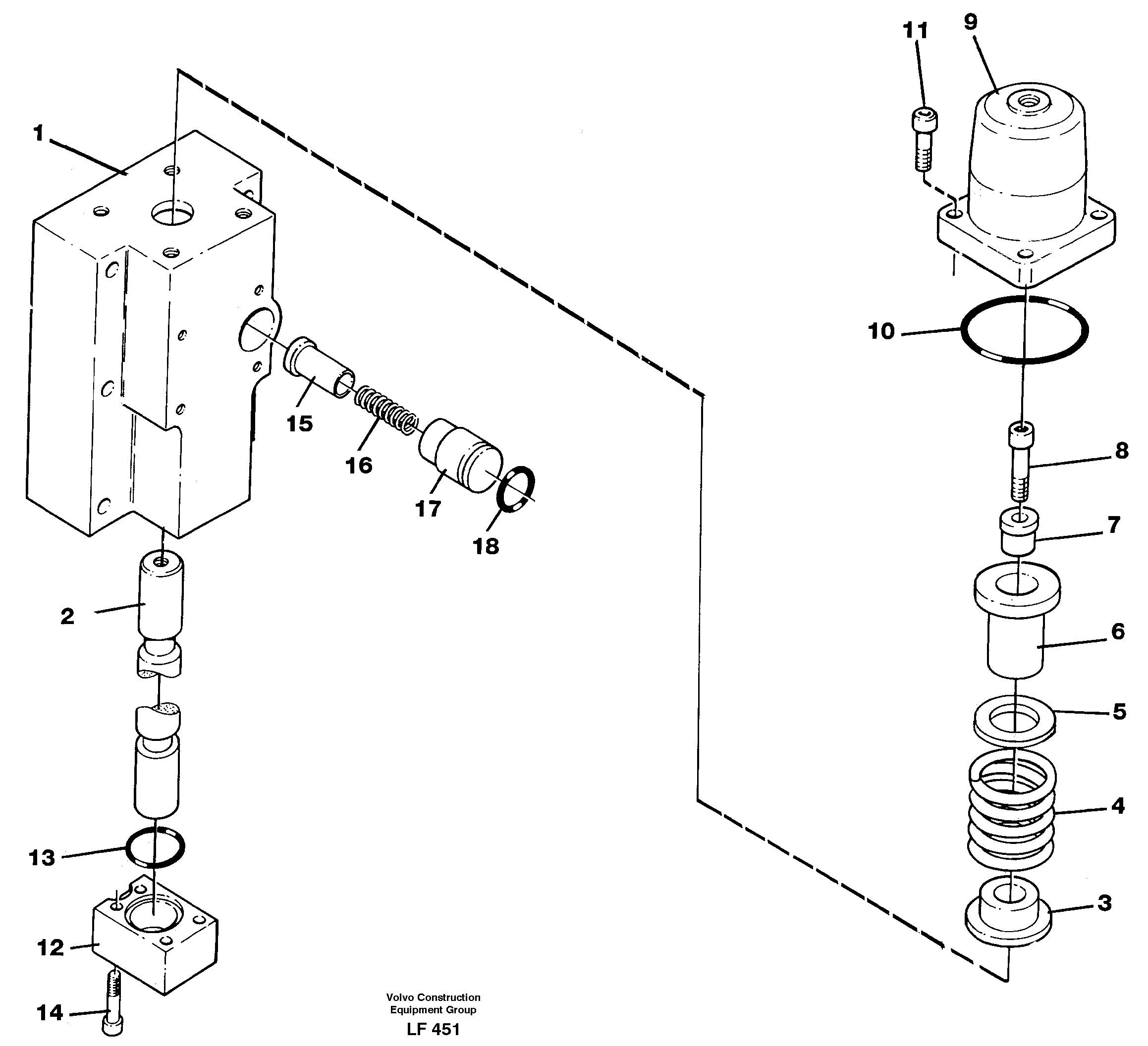 Four-way valve — volvo parts diagram