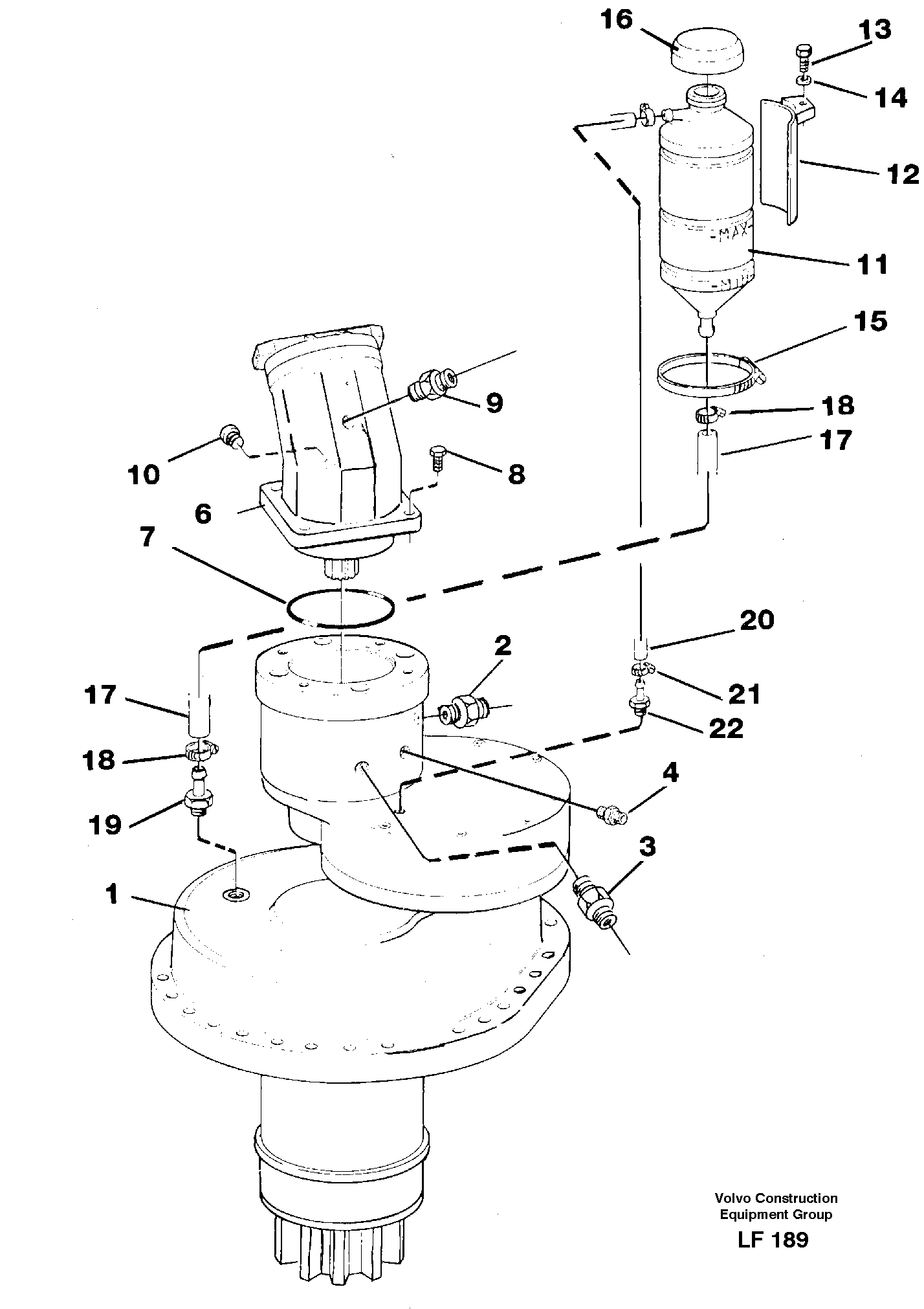 Slewing gear box, compl. — volvo parts diagram