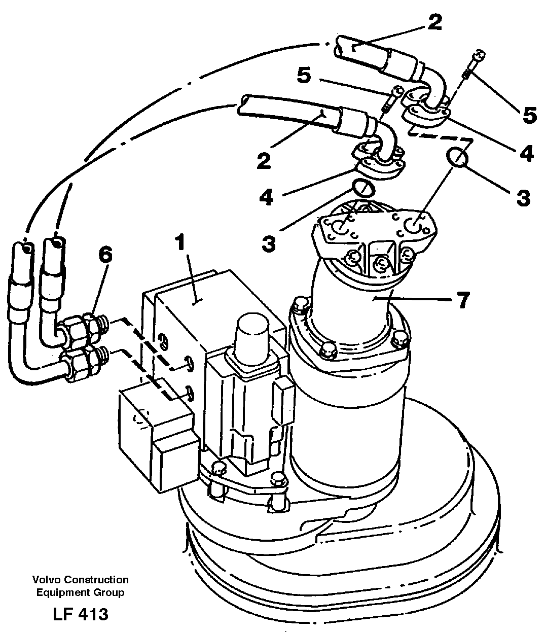 Boom swing system — volvo parts diagram