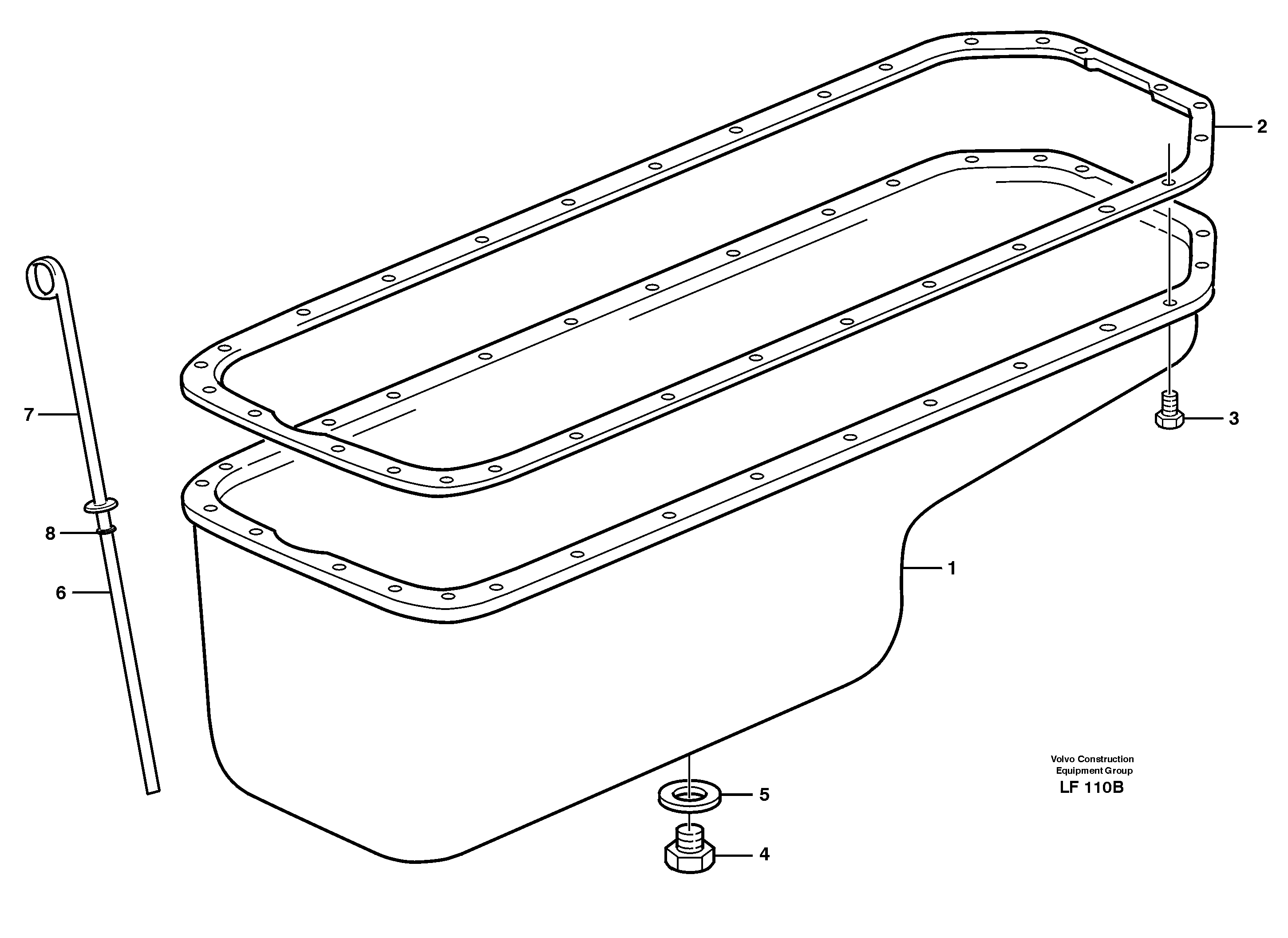 Oil sump — volvo parts diagram