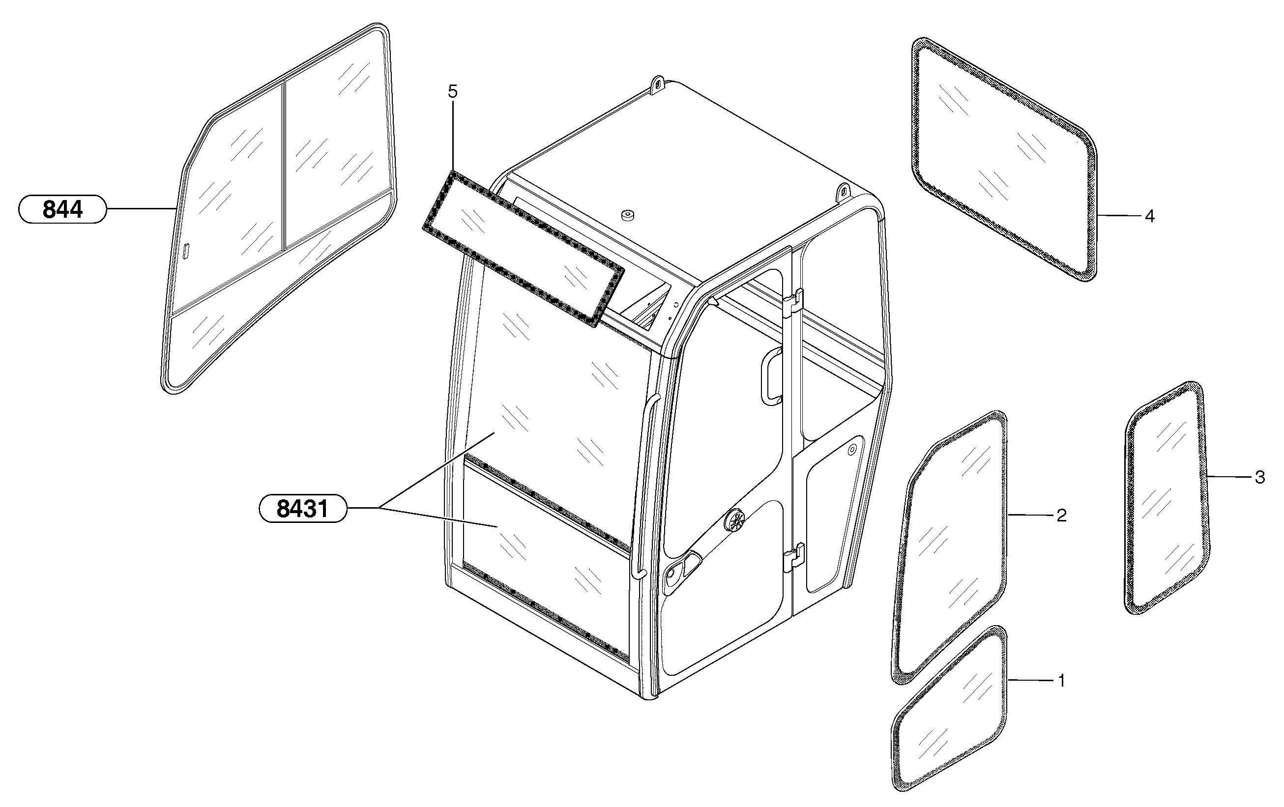 Cab : glass CAB 20/01/001 - — volvo parts diagram
