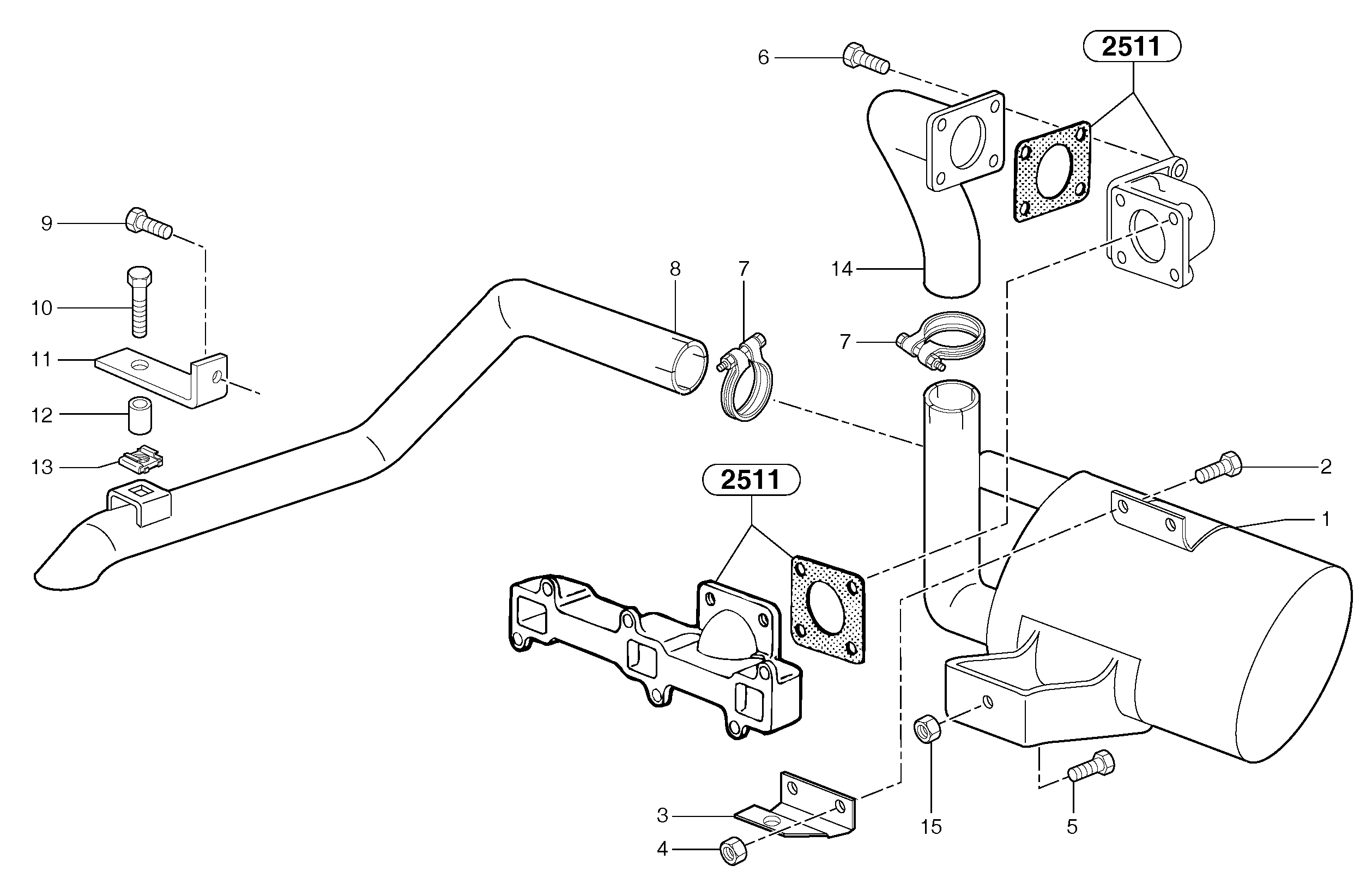 Muffler — volvo parts diagram
