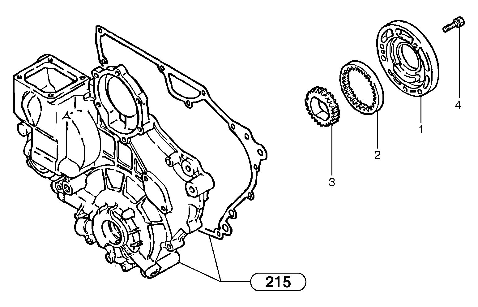 Lubricating oil pump — volvo parts diagram