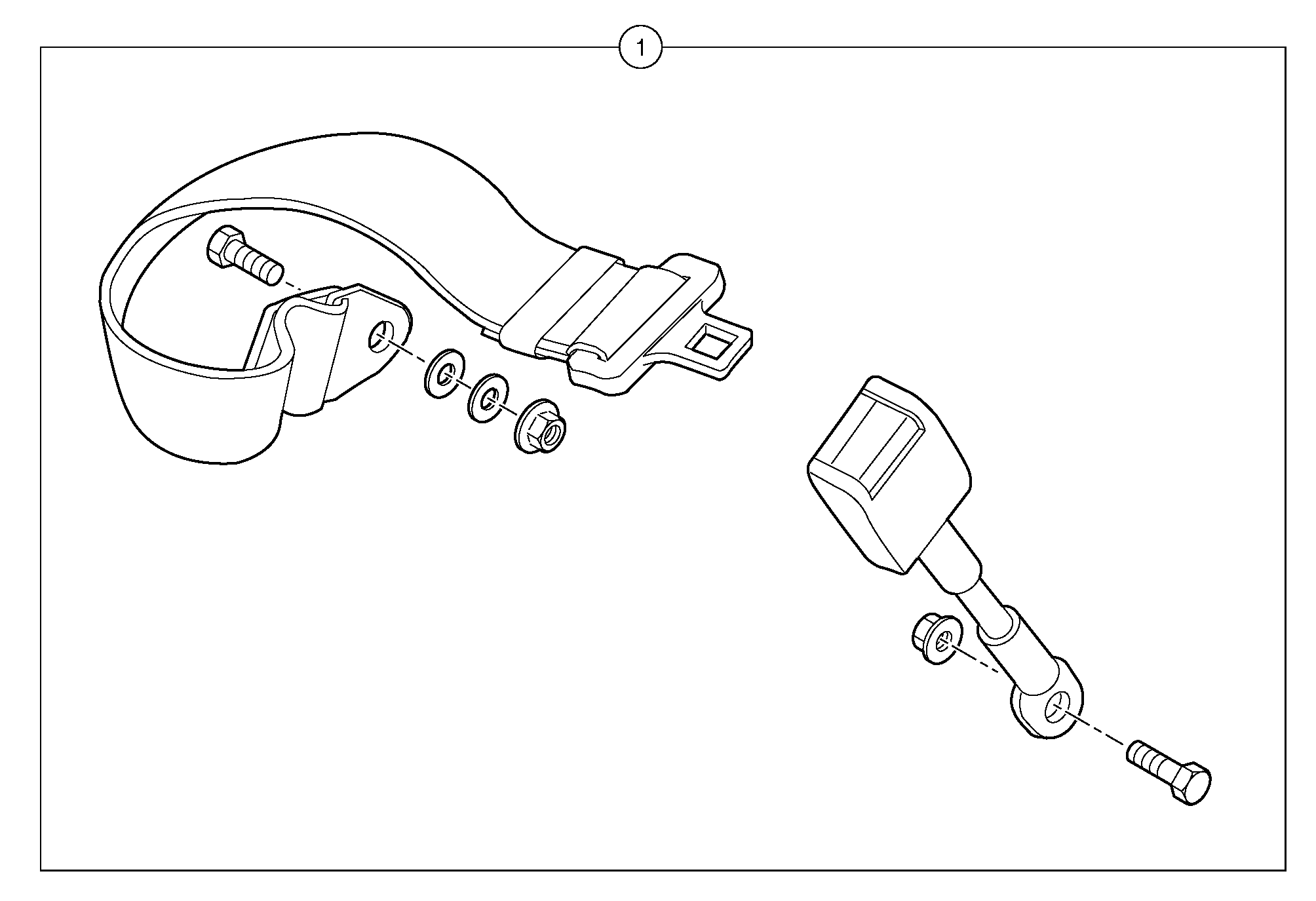Safety belt — volvo parts diagram