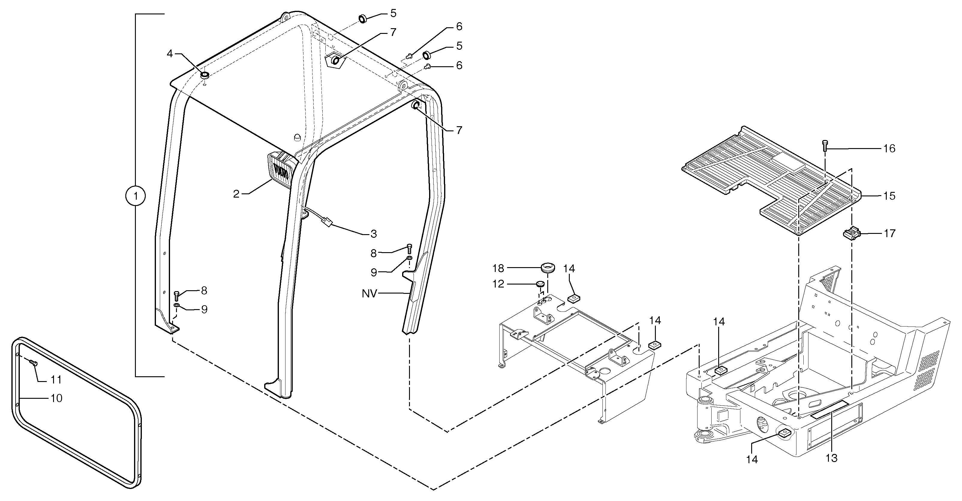 Canopy — volvo parts diagram