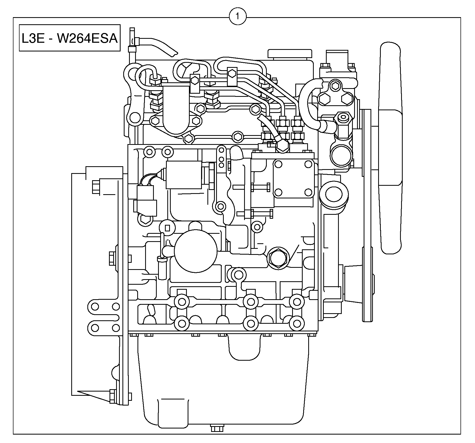 Equipped engine L3E-W264ESA — volvo parts diagram