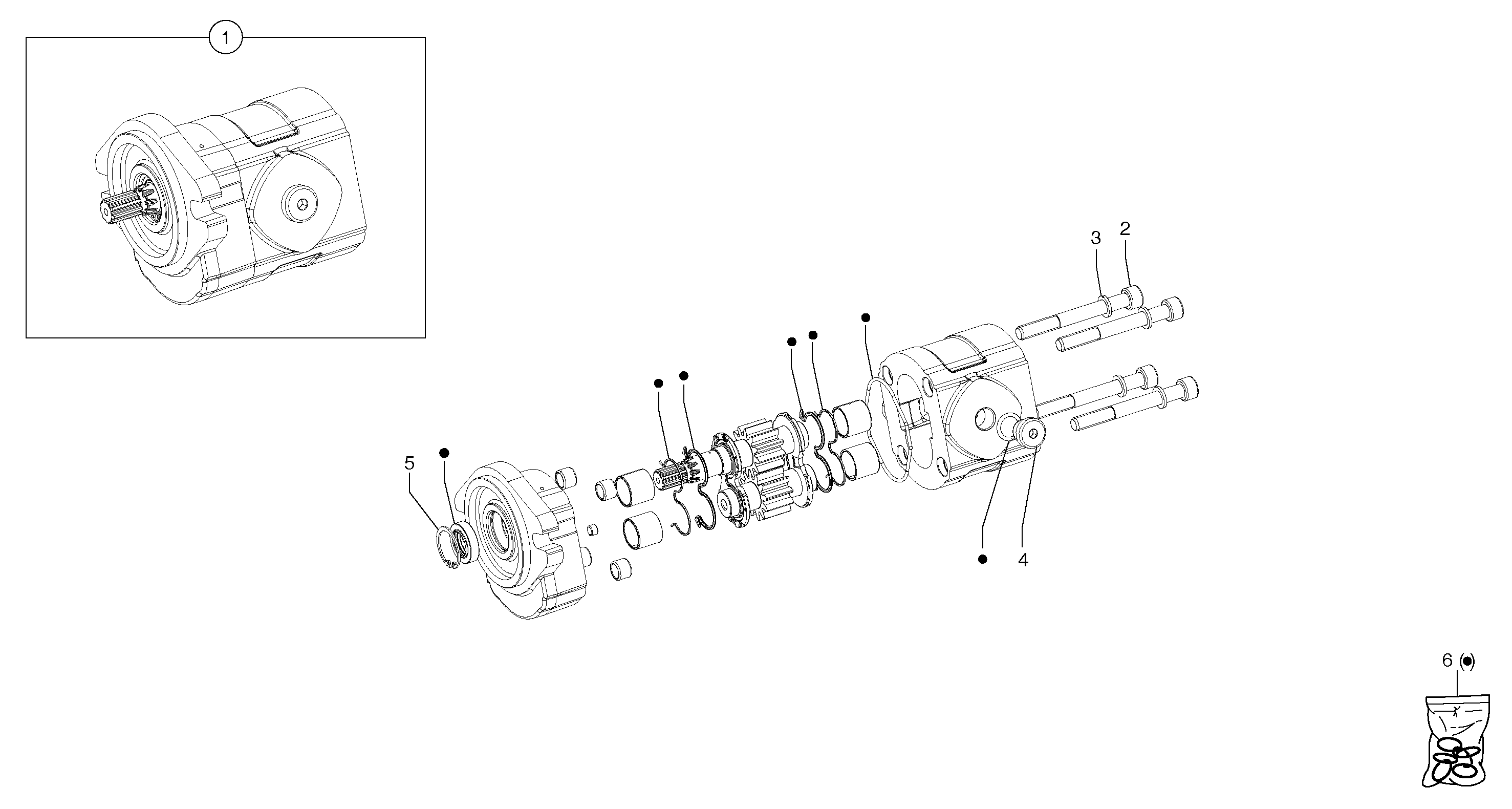 Hydraulic pump — volvo parts diagram