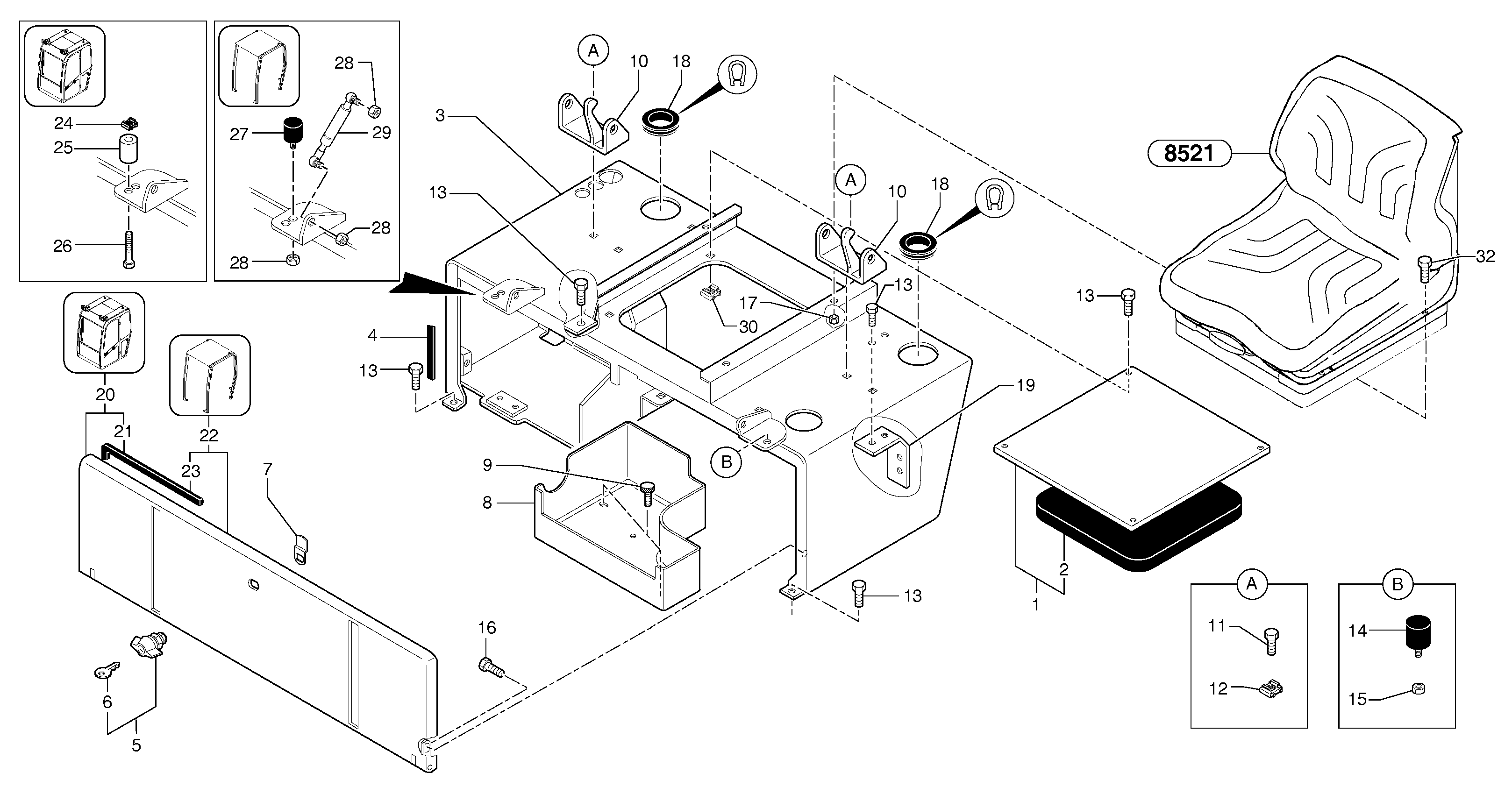 Operator's station : plating — volvo parts diagram
