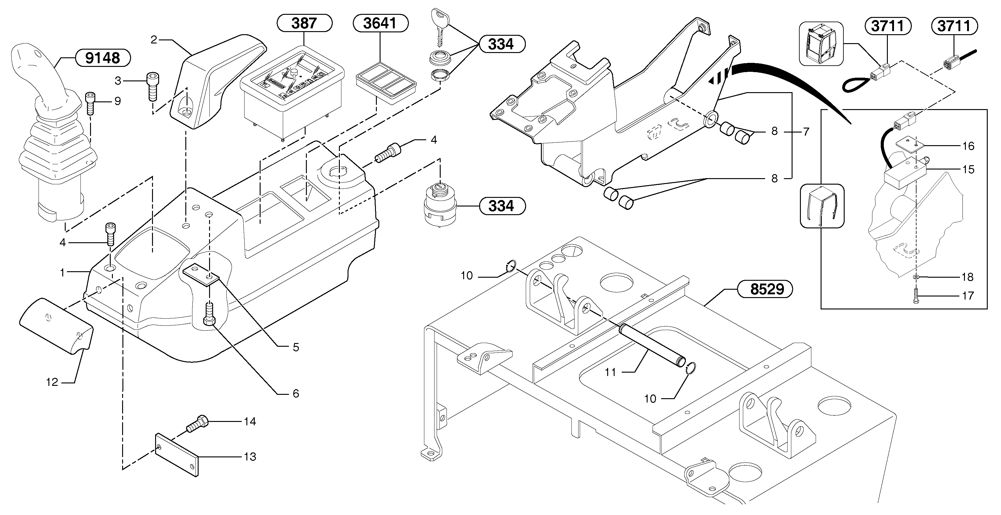 Operator's station : instrument panel ( right ) — volvo parts diagram