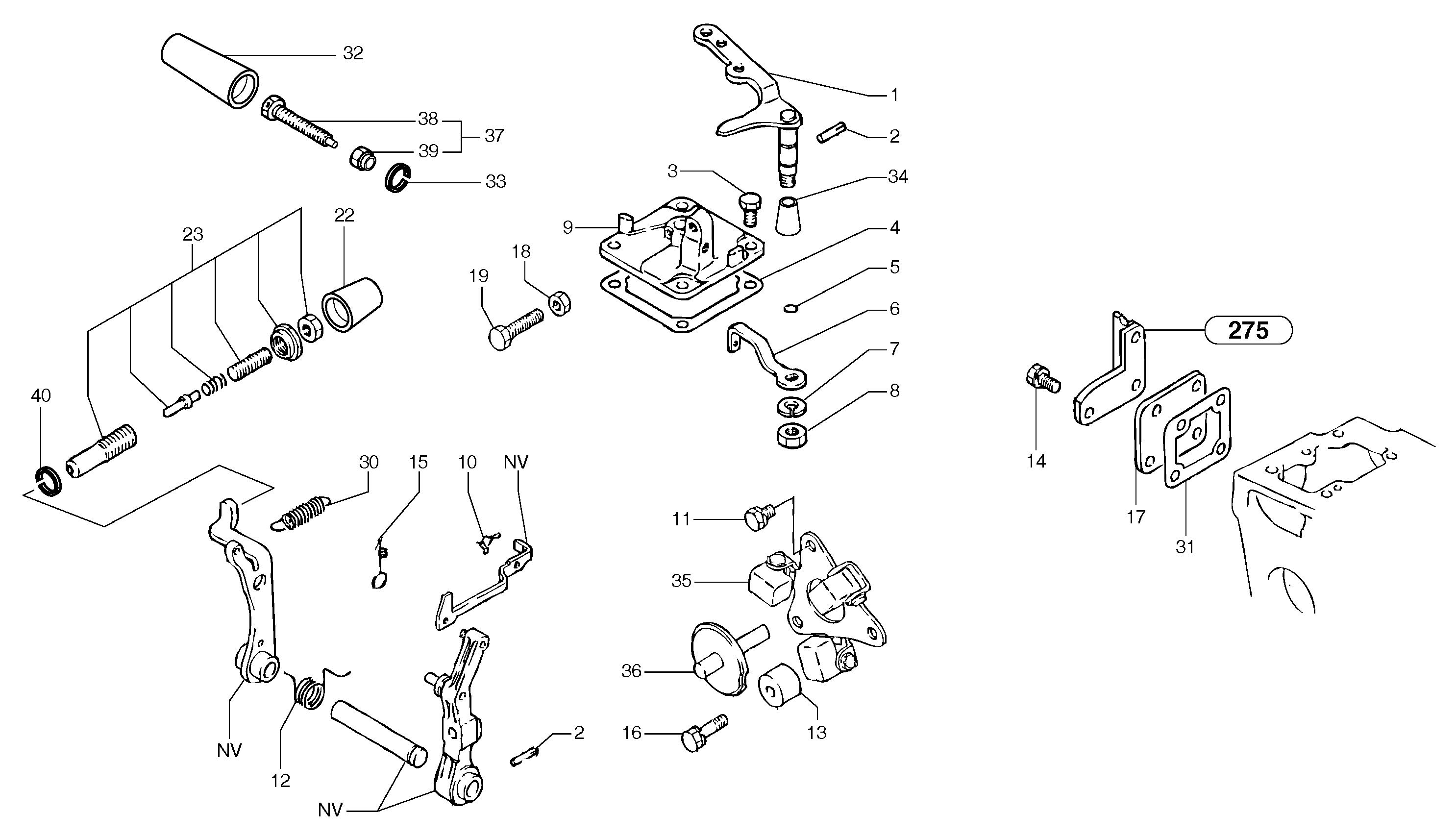Engine injection pump control L3E-W264ESA — volvo parts diagram