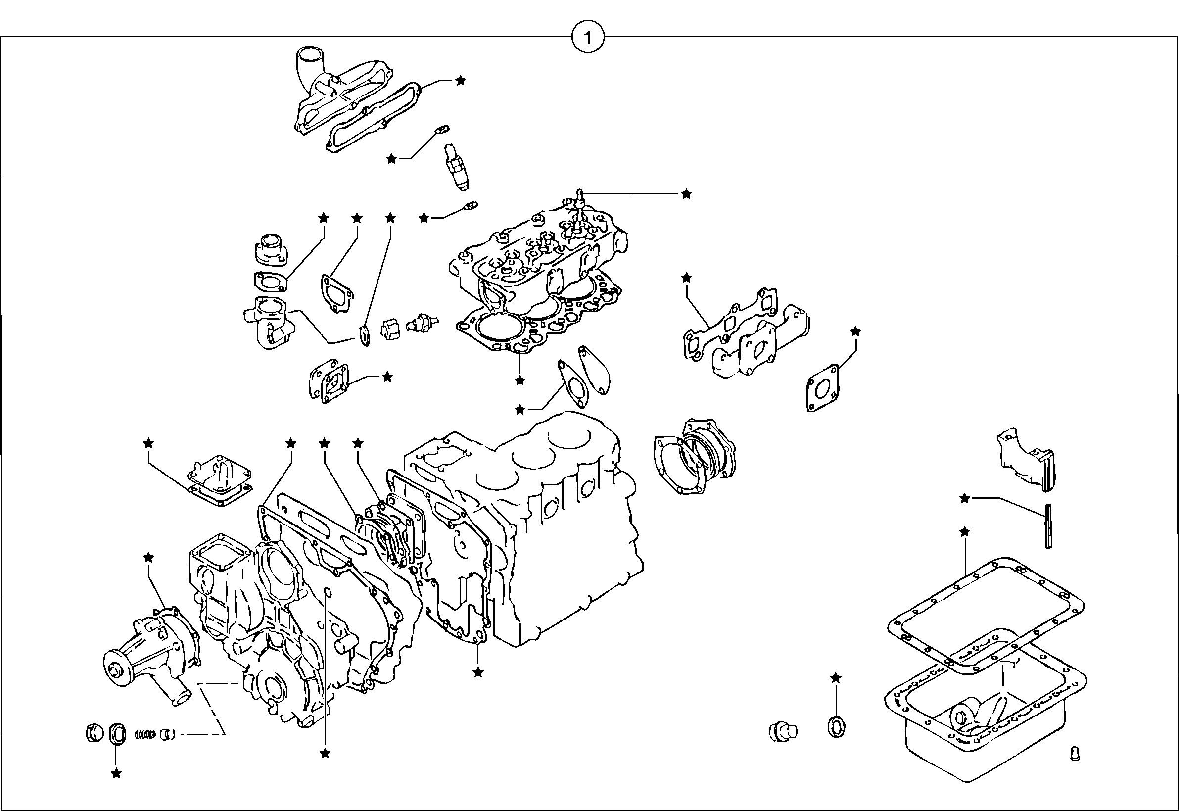 Engine gasket kit — volvo parts diagram