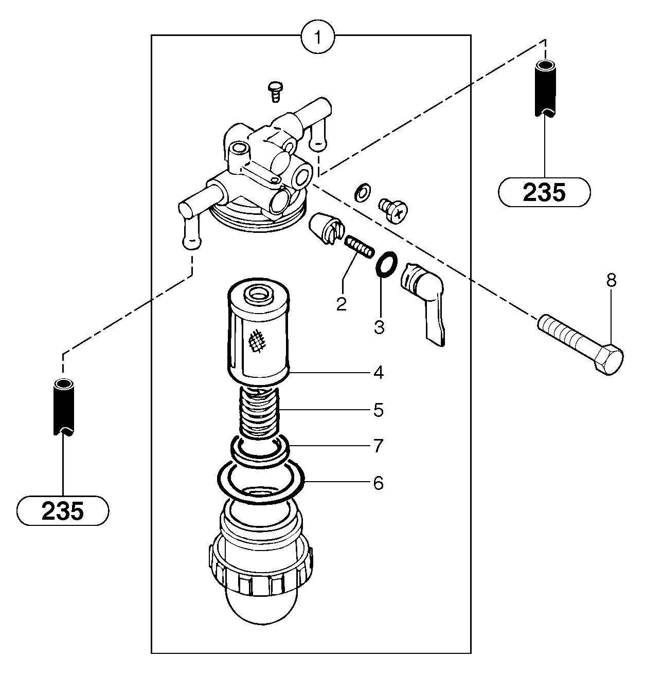 Sediment bowl — volvo parts diagram