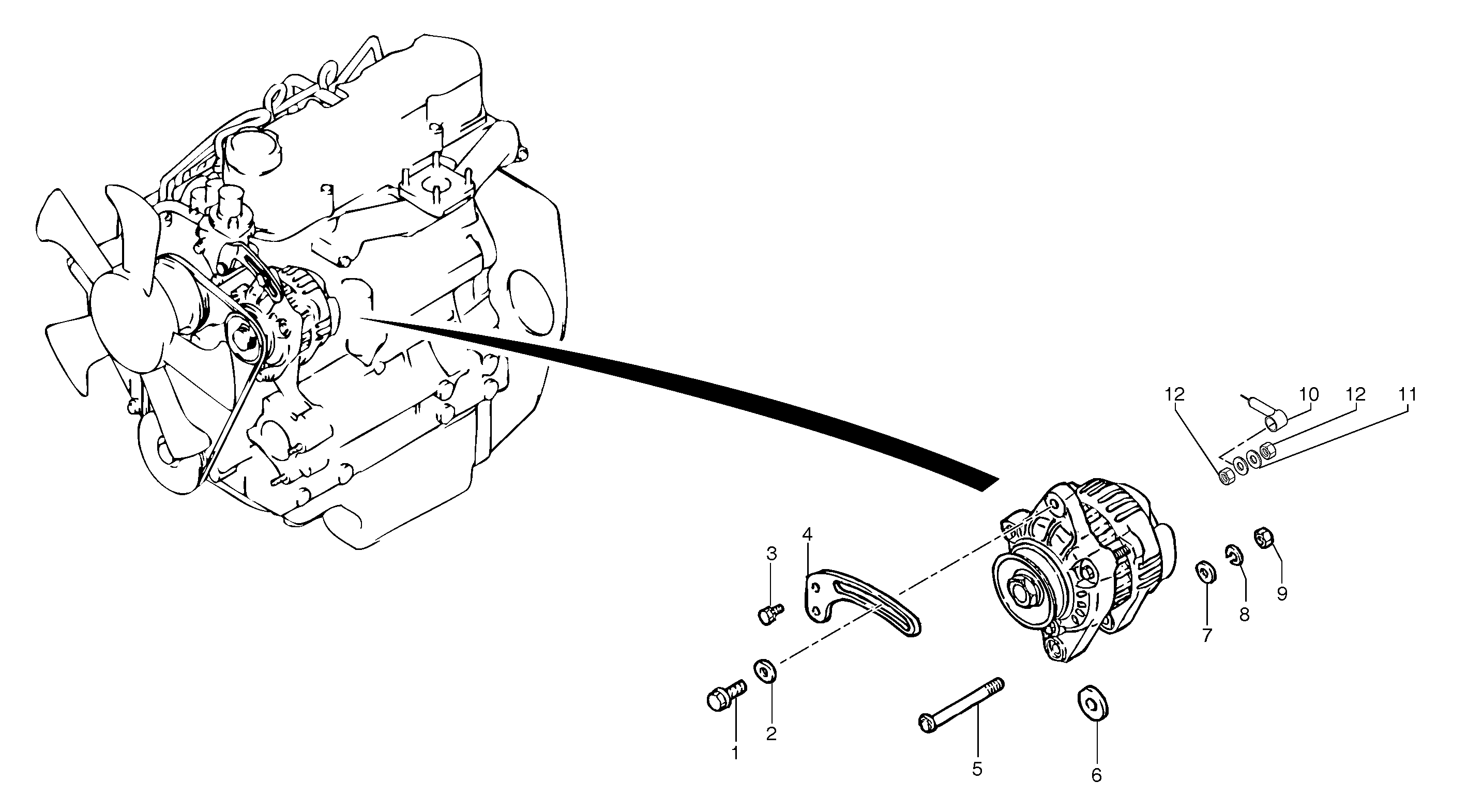Alternator installation — volvo parts diagram