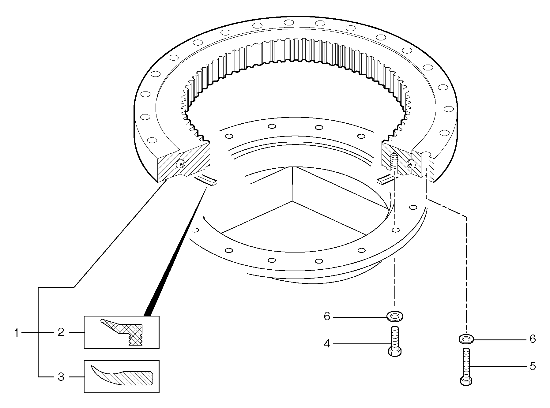 Slewing ring — volvo parts diagram